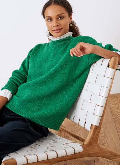 Emerald Cashmere Donegal Jumper Women's Jumpers Brora