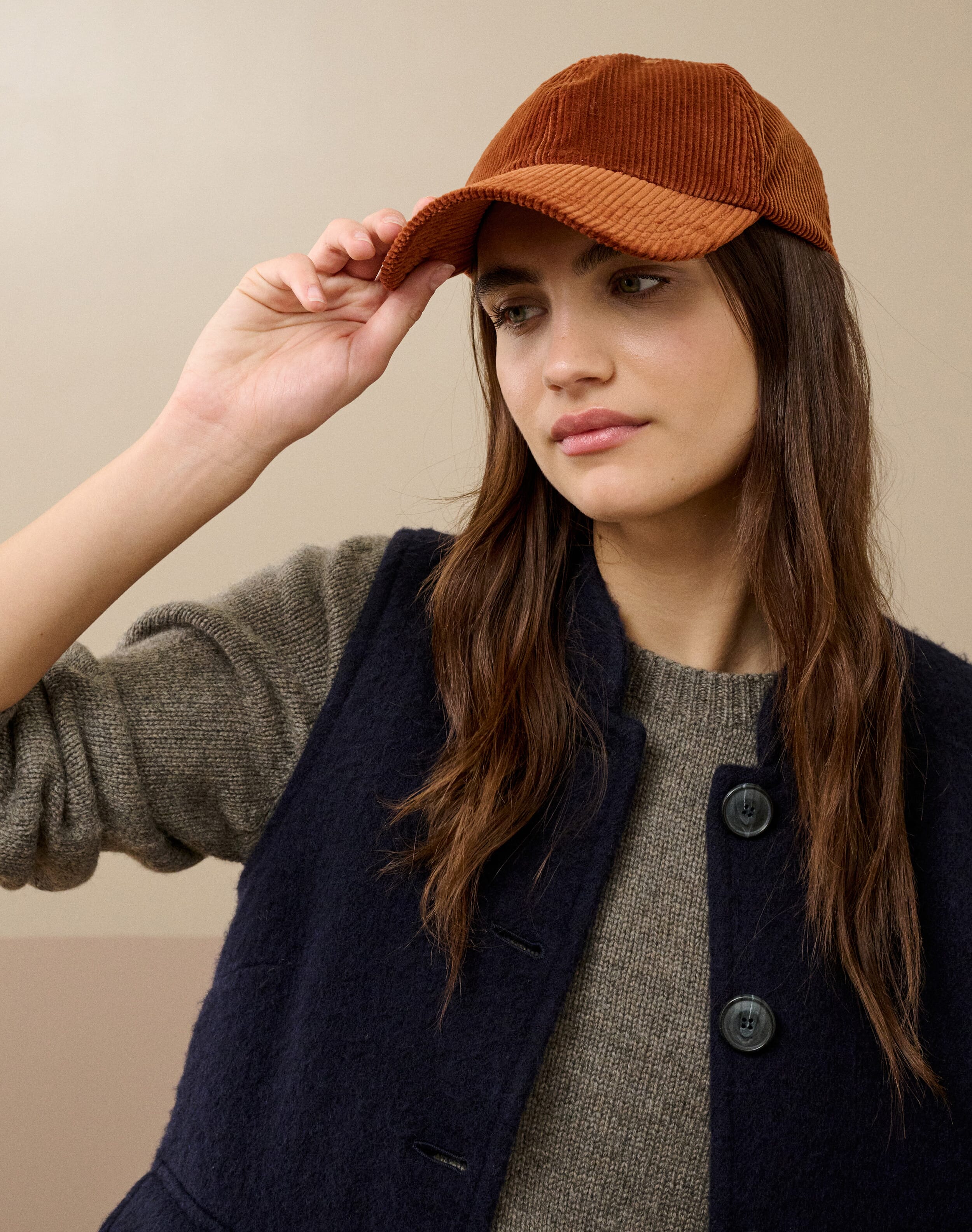 Brora Corduroy Cap Copper