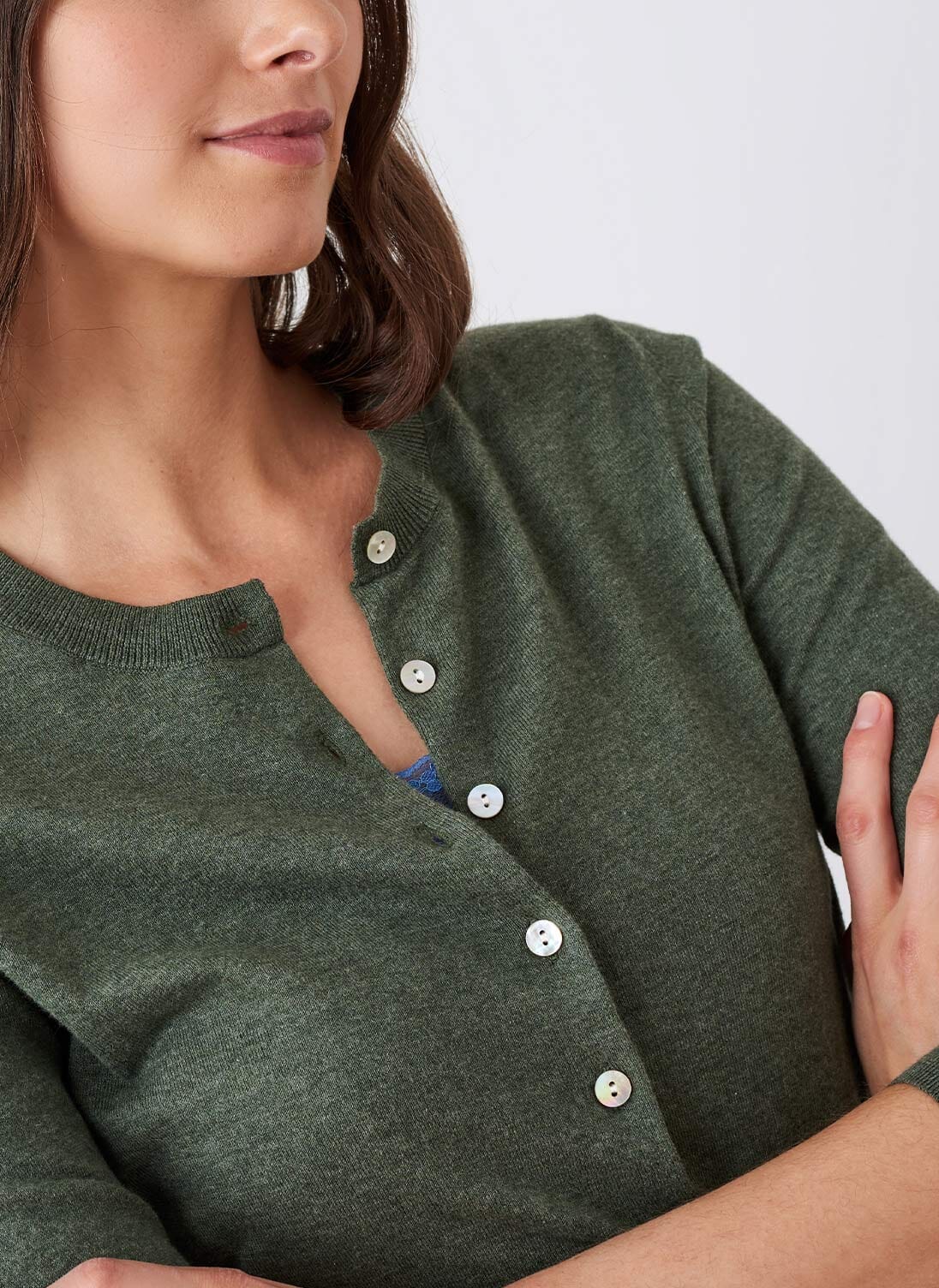 5327 Khaki Patterned Cardigan main image 0