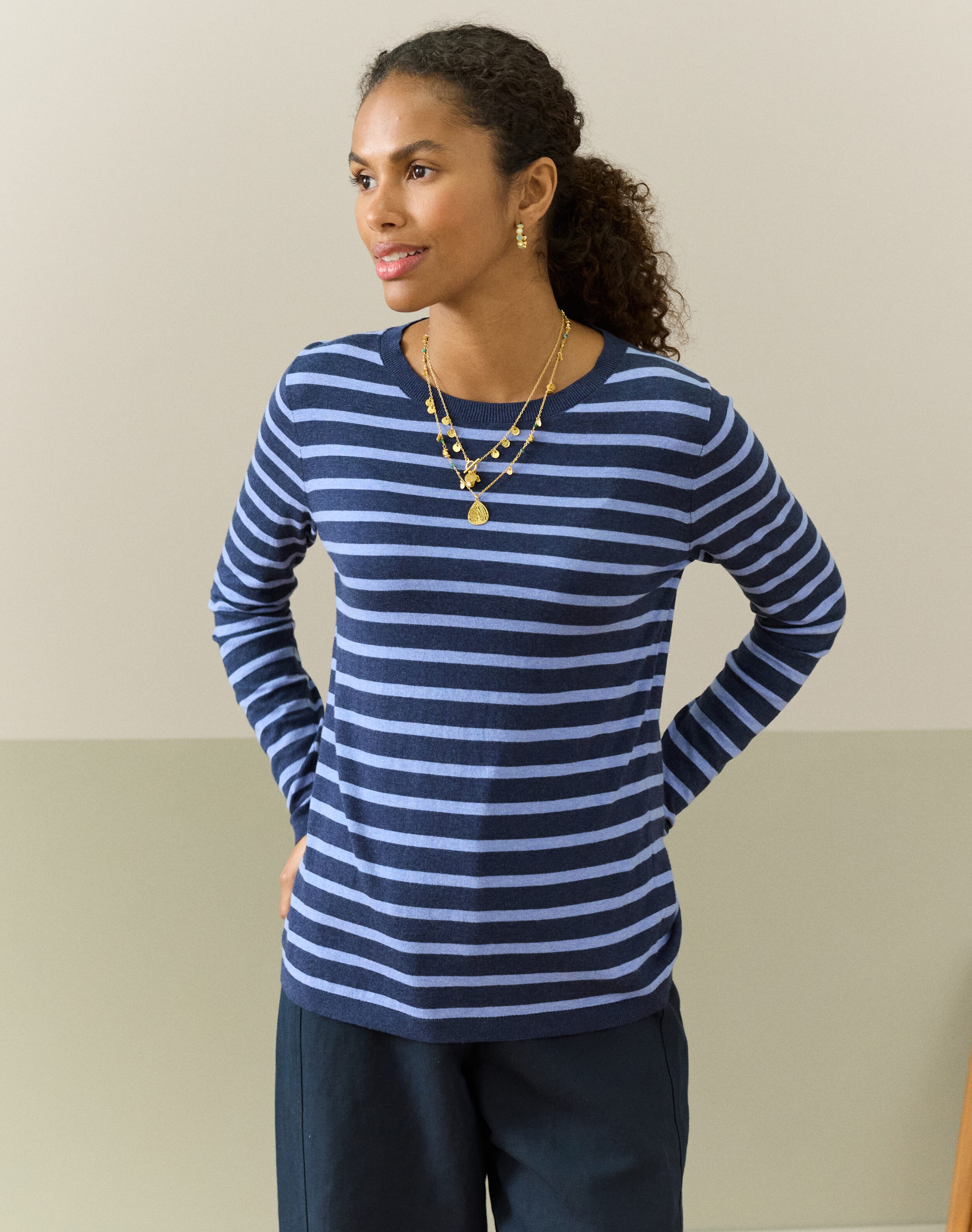 N-Myra Shirt Donnie Blush Stripe main image 1