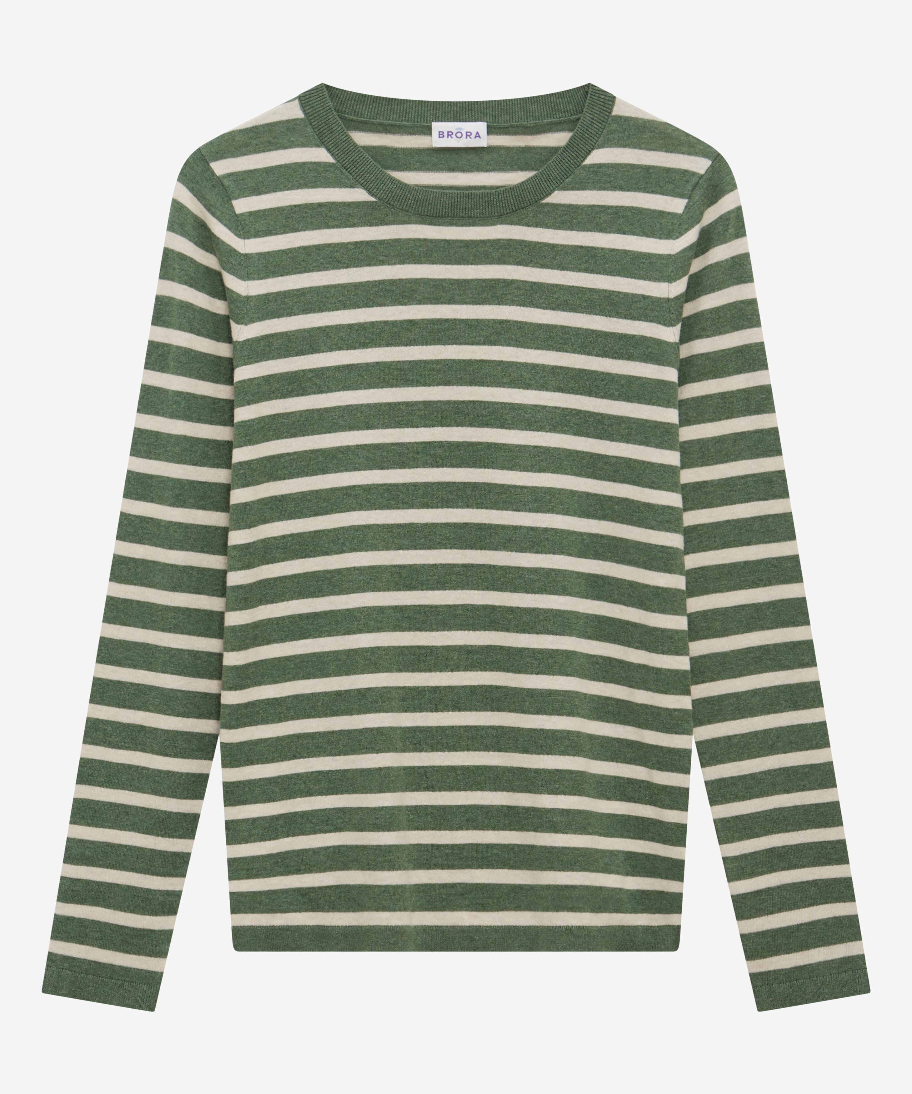 Green Striped T Shirt Women 2026.Green Cotton Knit Stripe T Shirt | Women's Tops | Brora Fashion
