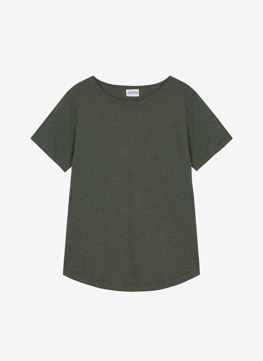 Khaki Cotton Knit TShirt Women's TShirts Brora
