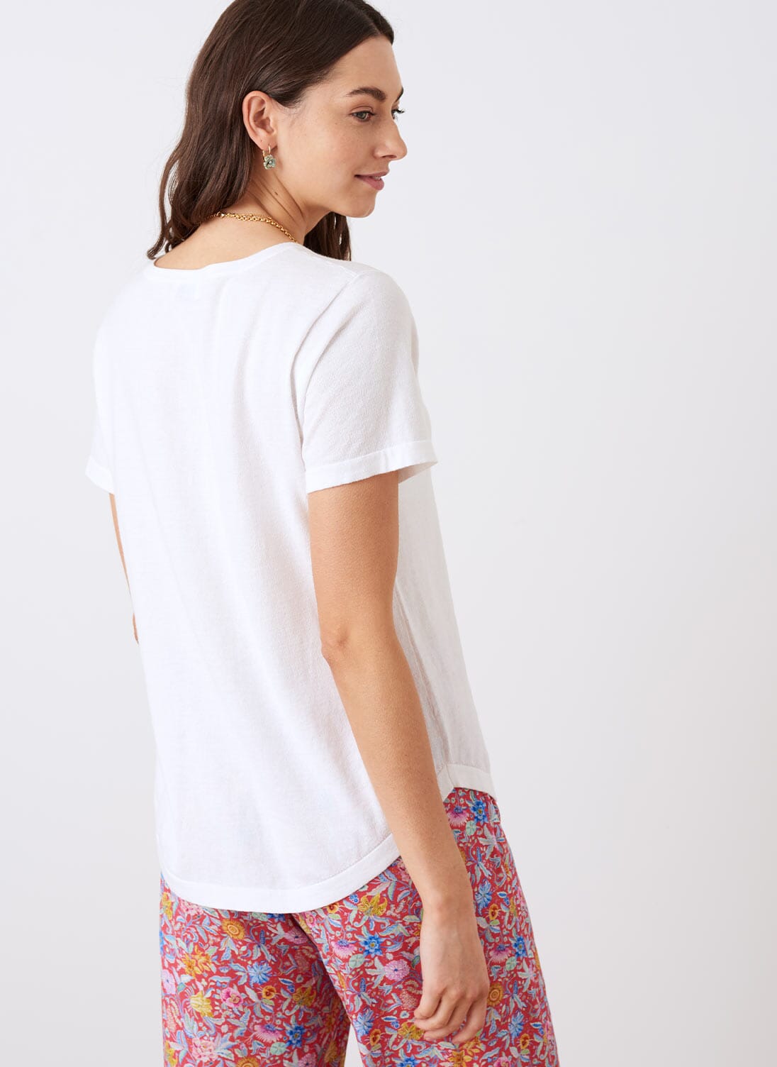 White Cotton Knit TShirt Women's TShirts Brora