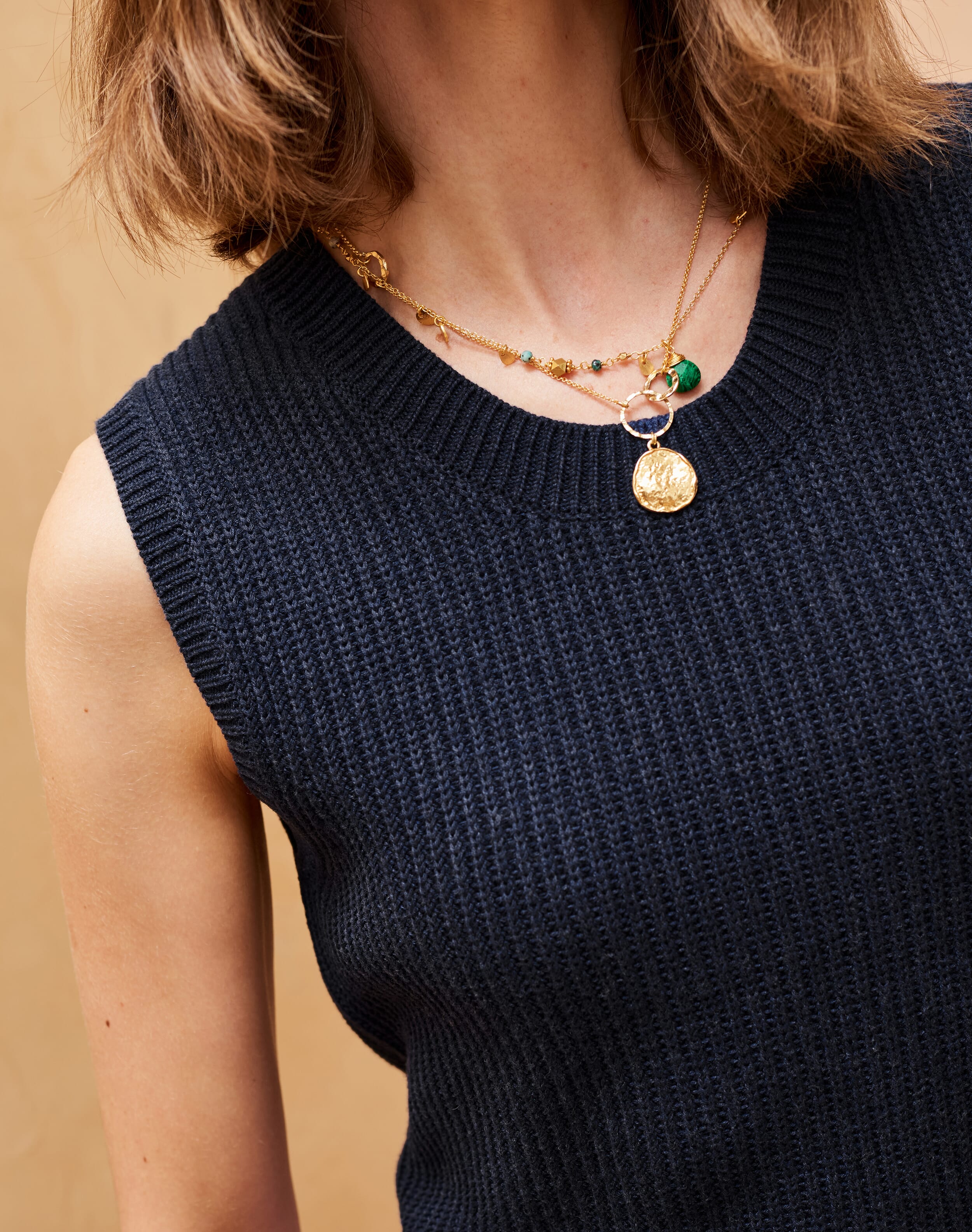 新品未使用　IIROT V Knit Tank_Black Stretch Jersey Knit V-Neck Tank | EILEEN FISHER