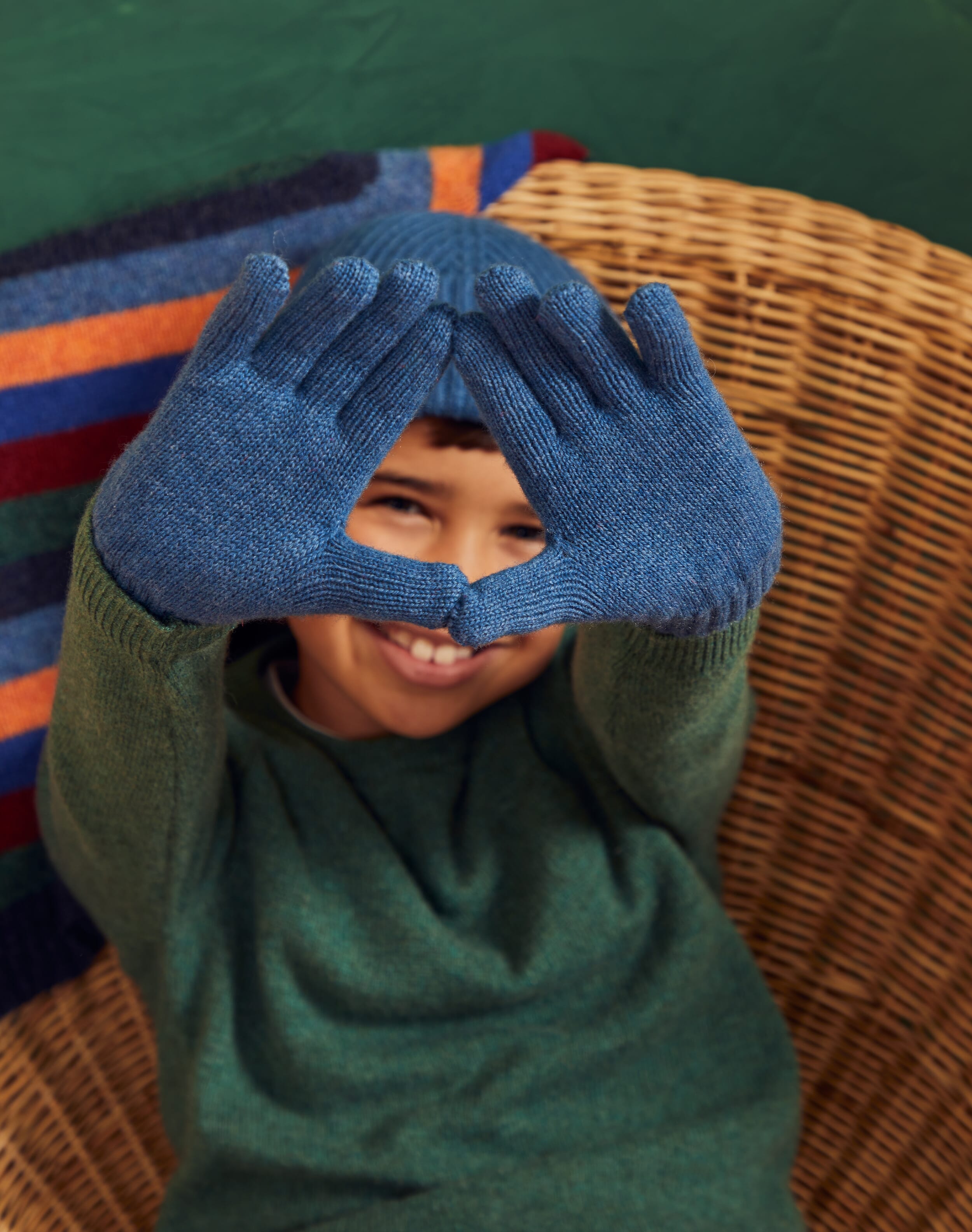Children's Cashmere Gloves Dusk