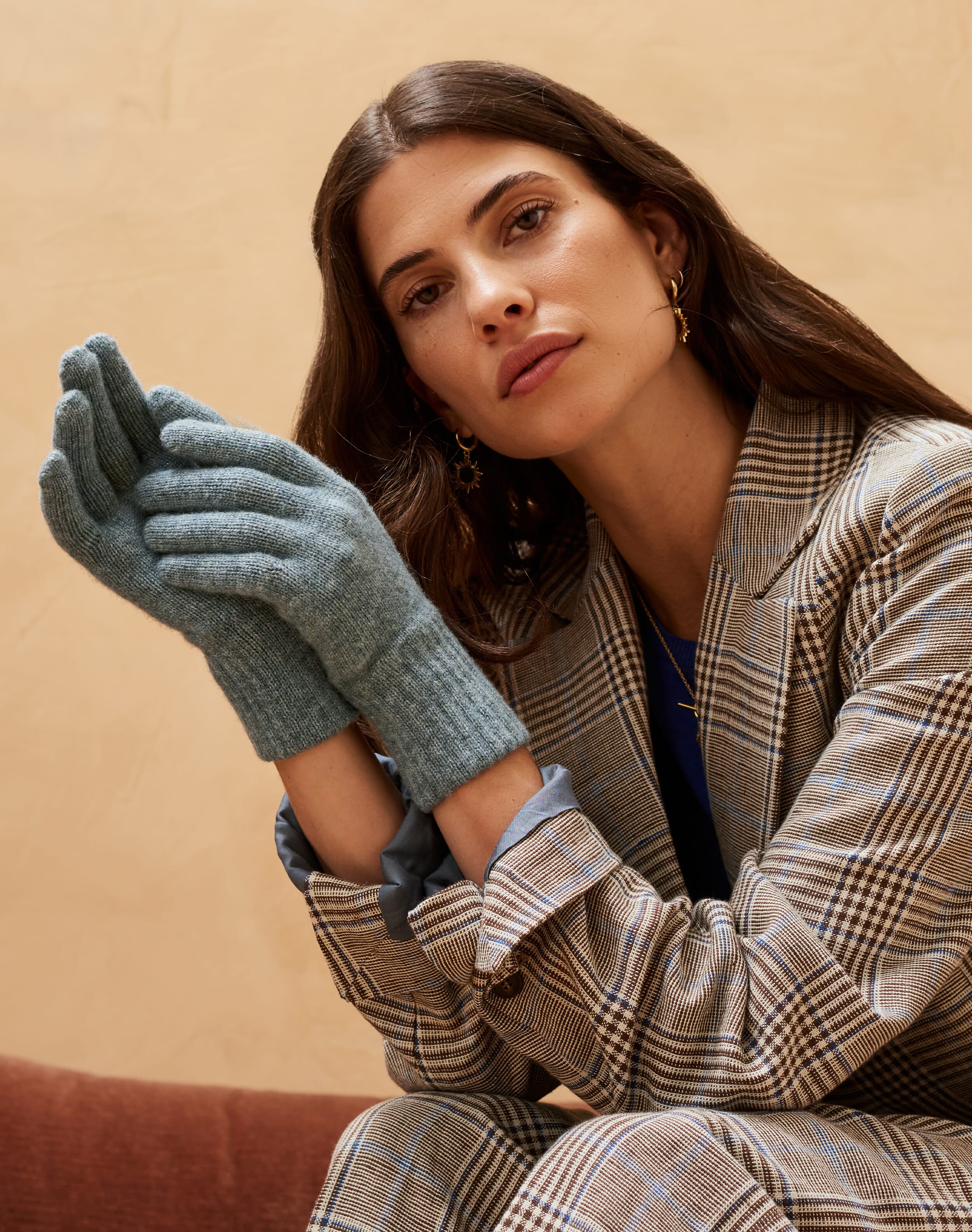 Women's Cashmere Gloves Mercury