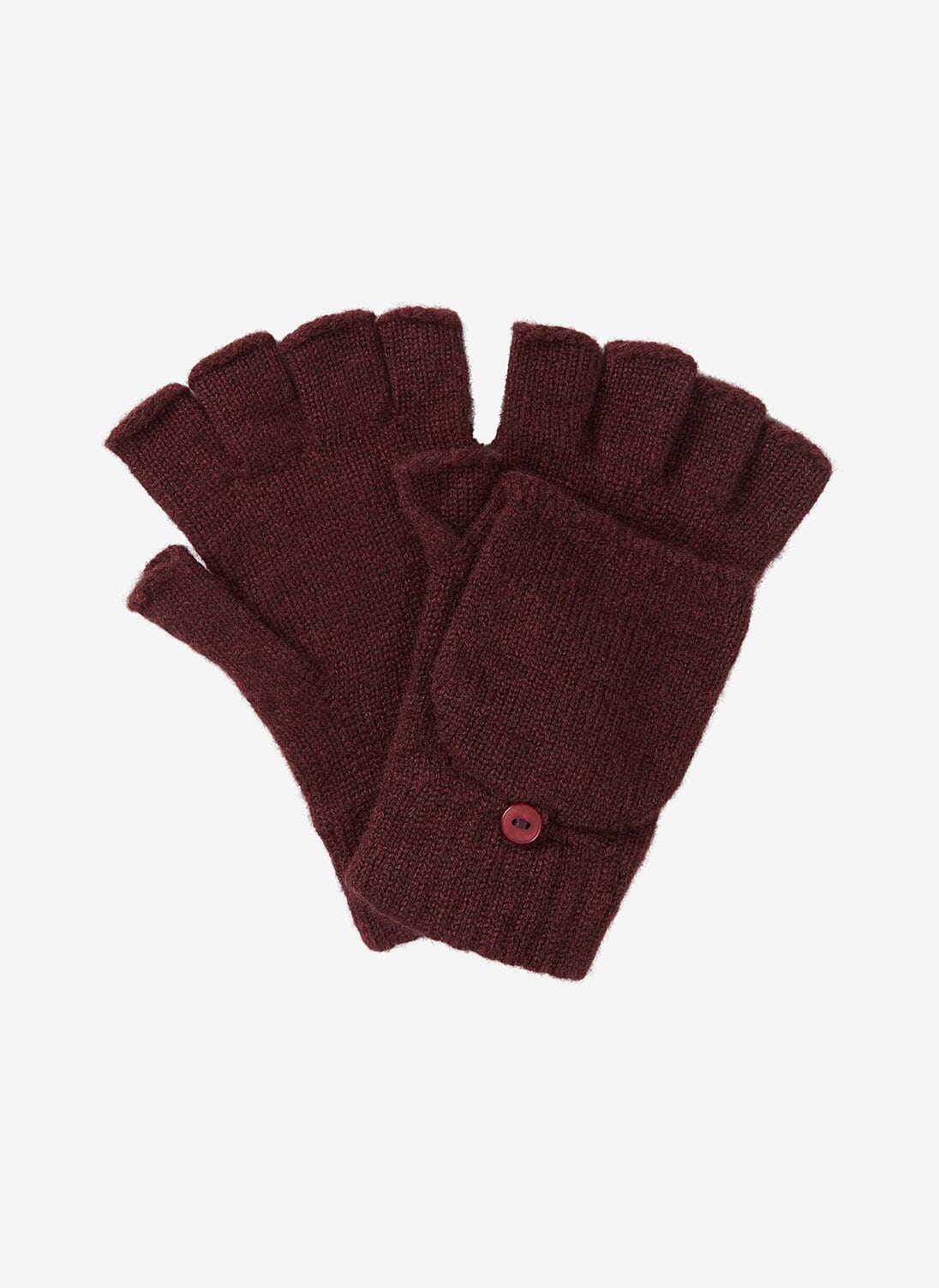 Damson Women's Cashmere Flap Mittens Cashmere Gloves Brora