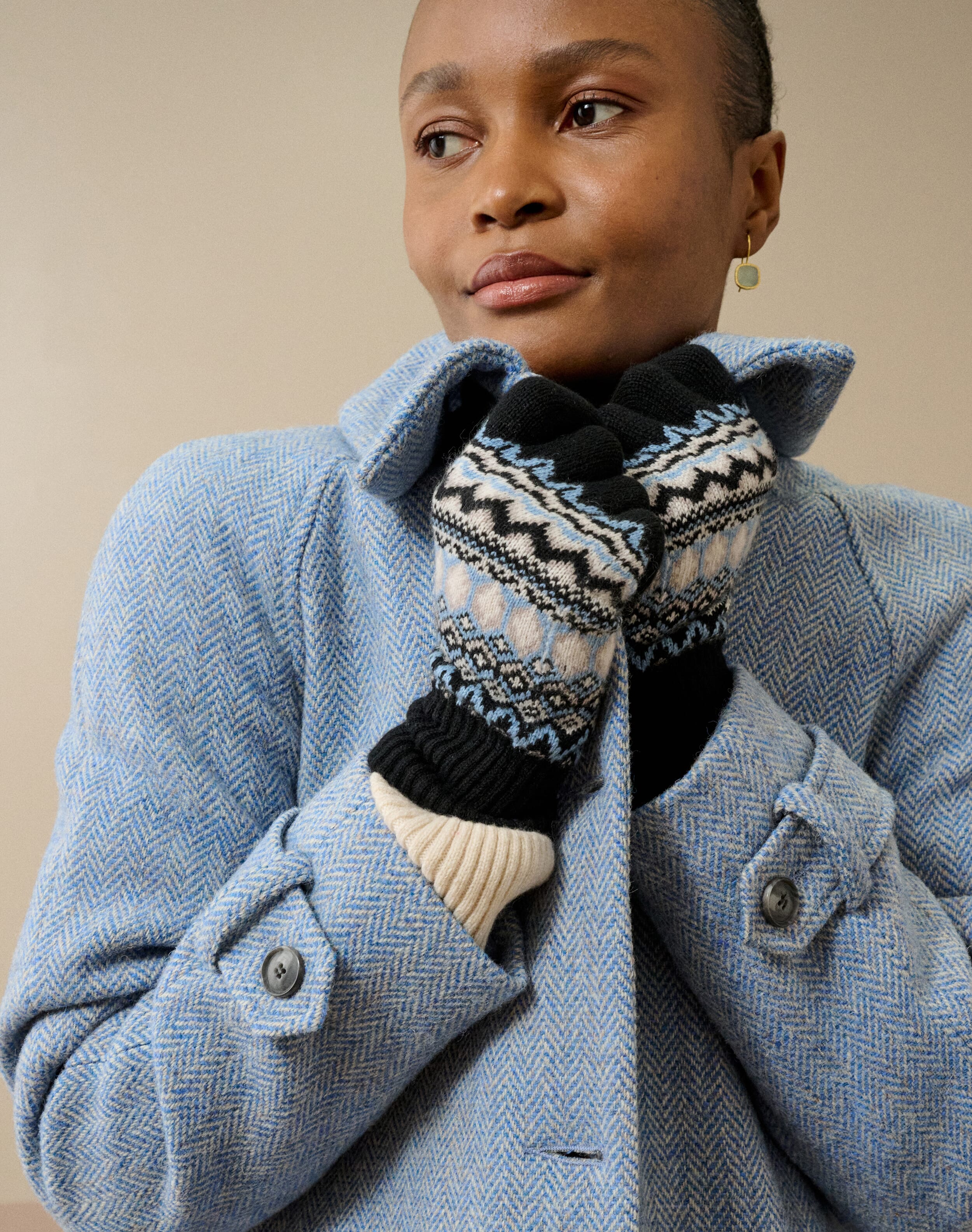 Brora Women's Cashmere Fair Isle Gloves