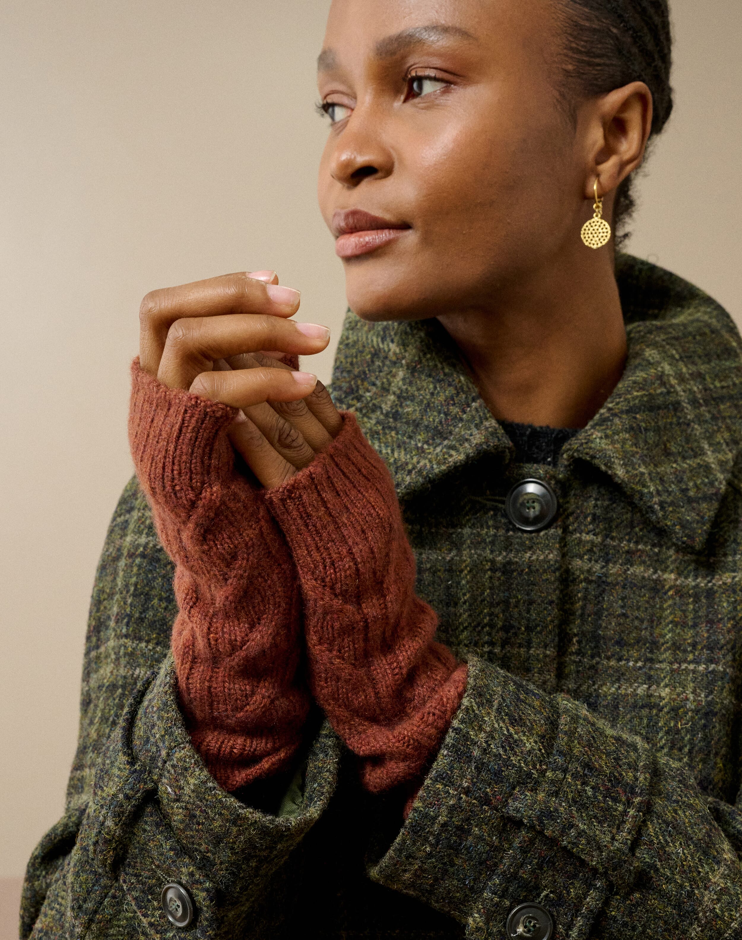 Brora Woven Suede Belt Claret - 5