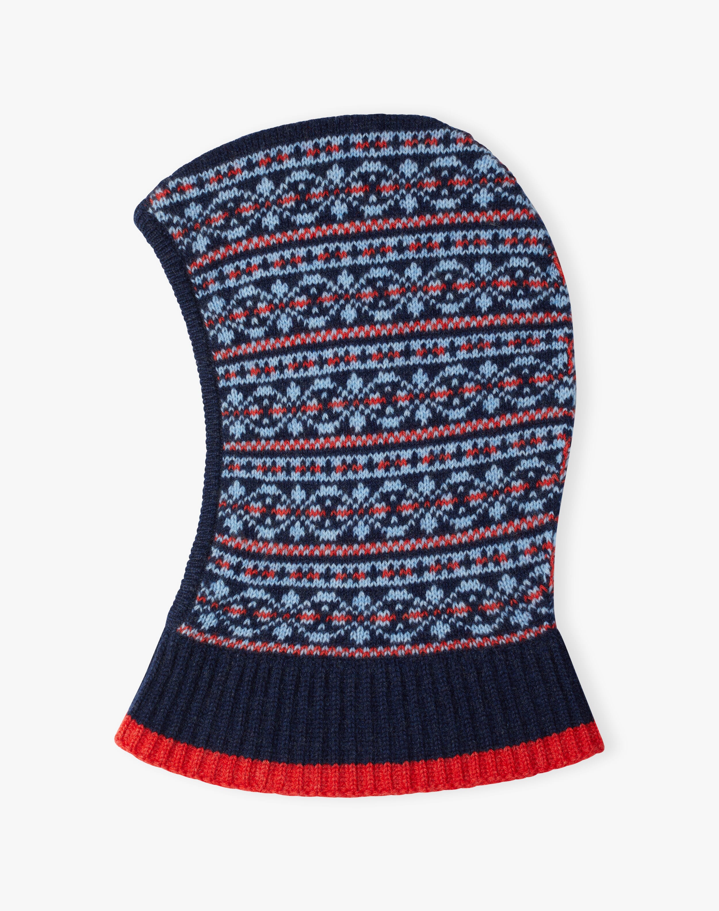 Baby Balaclava | Scottish Cashmere | Fair Isle | French Navy