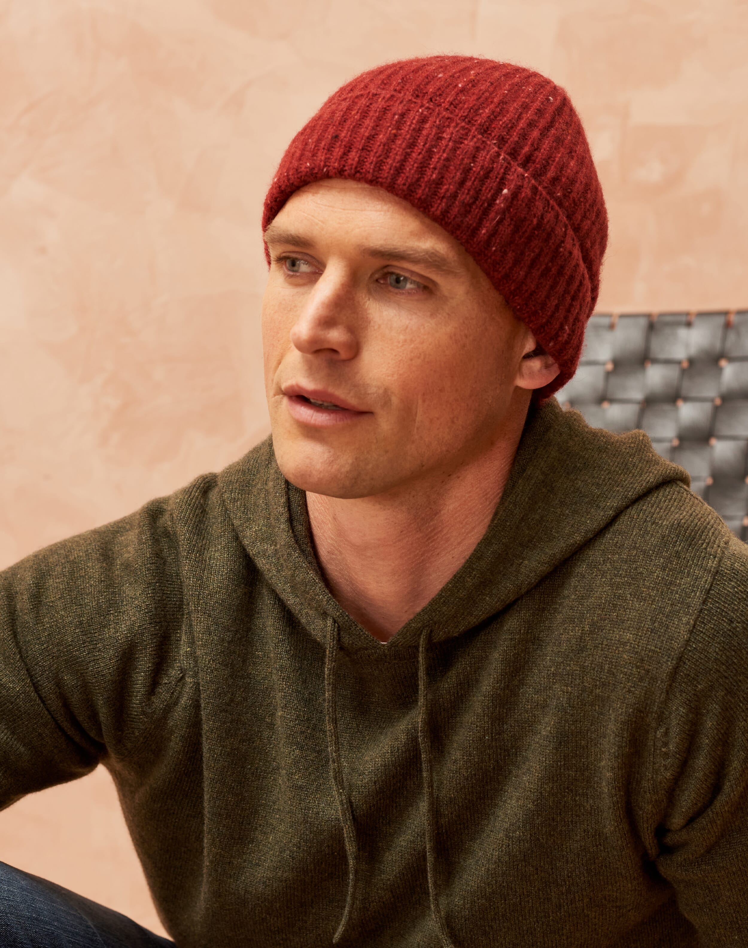 Red Cashmere Ribbed Hat | Accessories | Brora Fashion