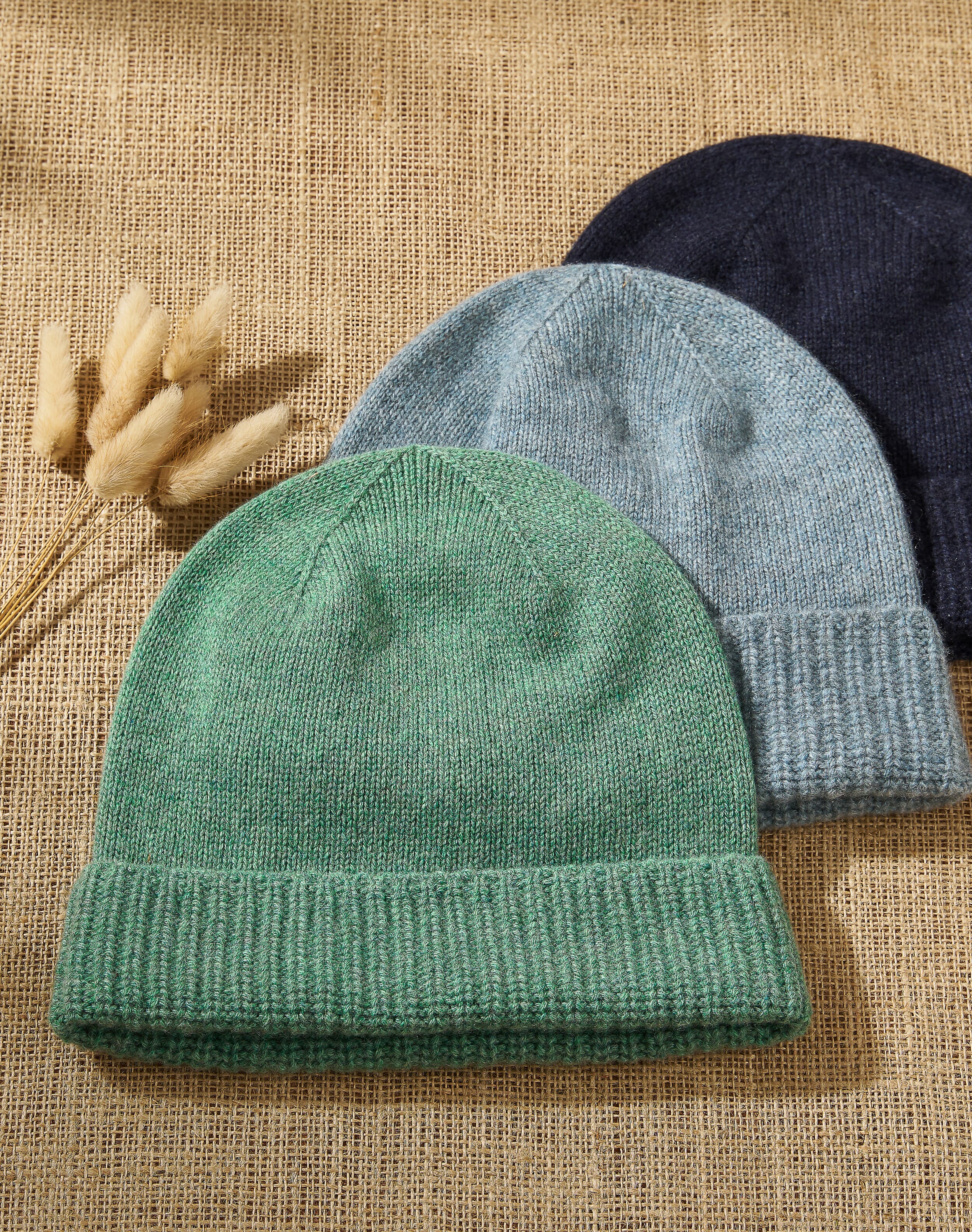 Brora Cashmere Beanie Thyme