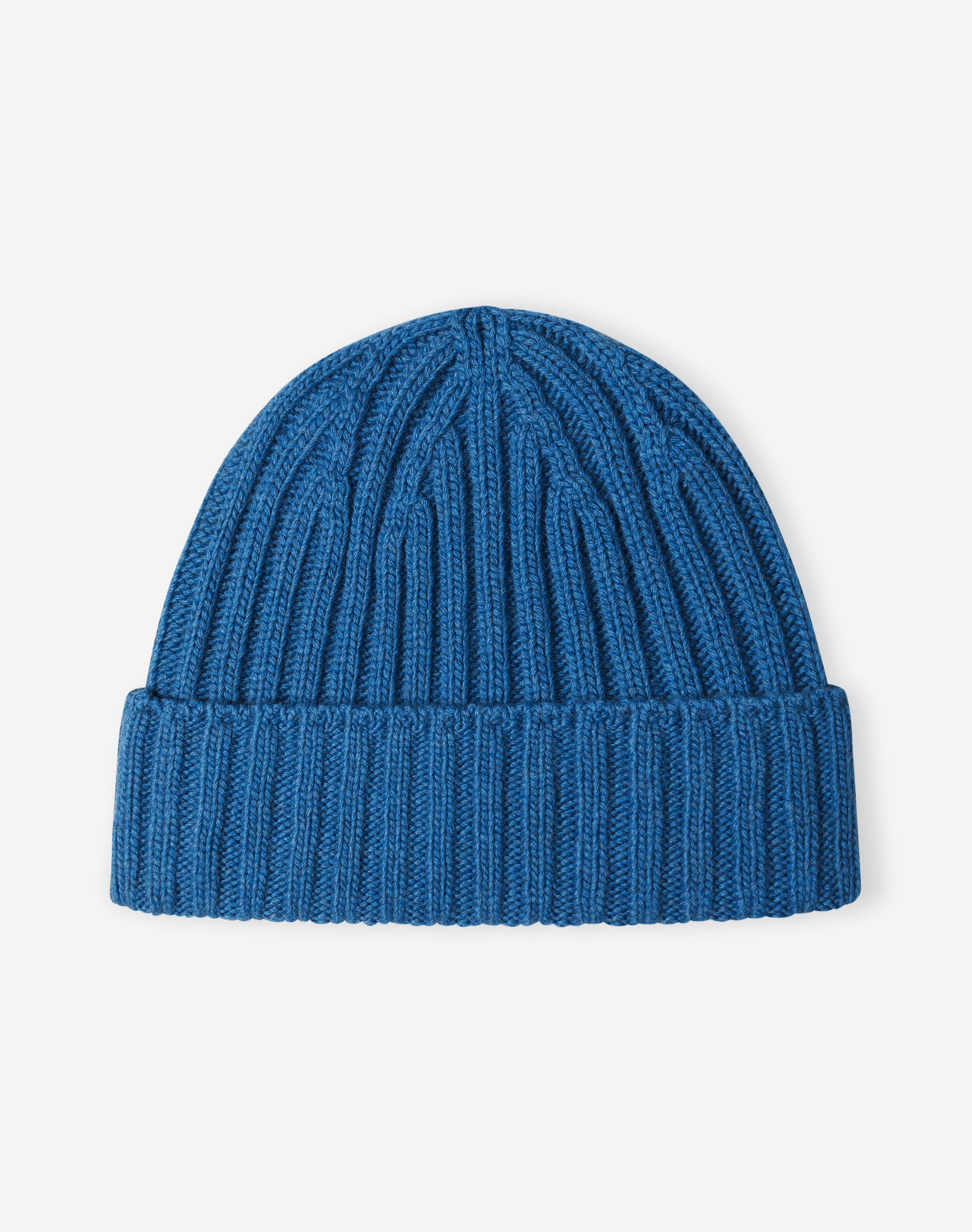 Cashmere Ribbed Hat in China Blue Accessories Brora Fashion