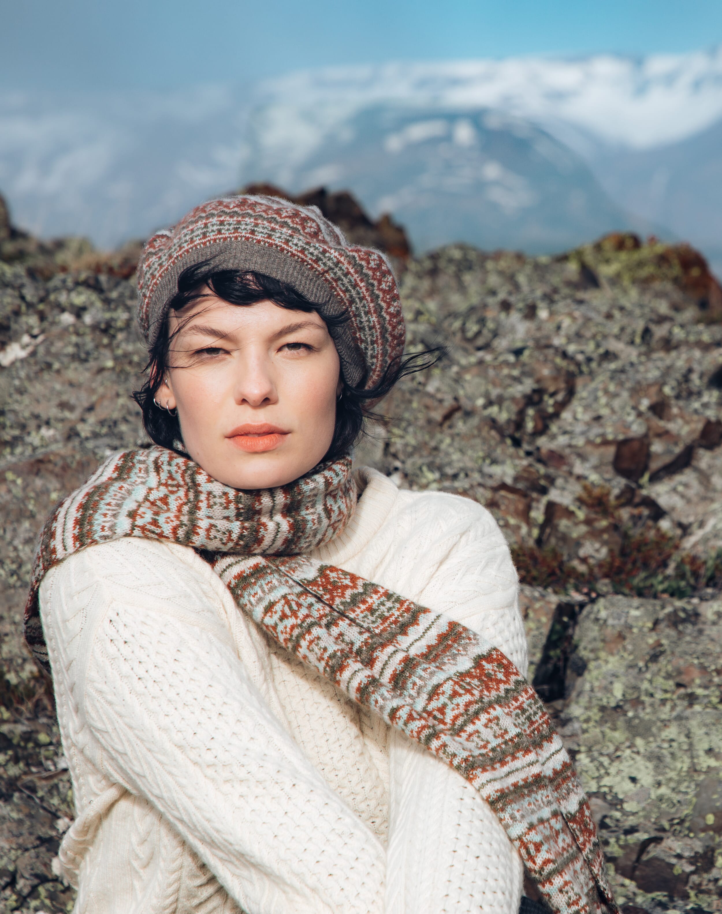 Brora Cashmere Knitted Baby Blanket Ash & winter - 5