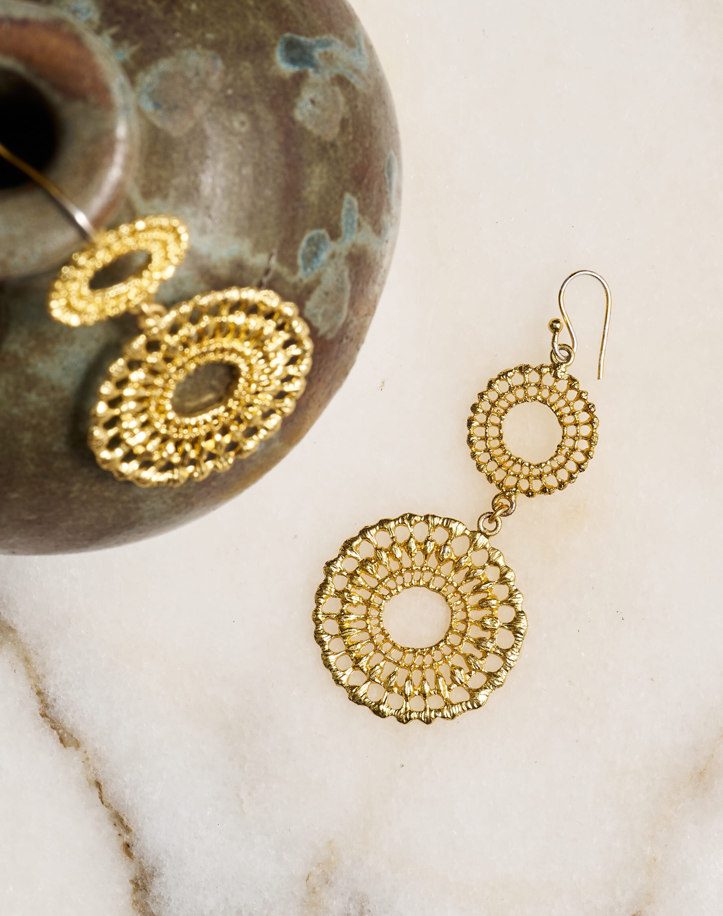 Brora Gold Charm Earrings Gold