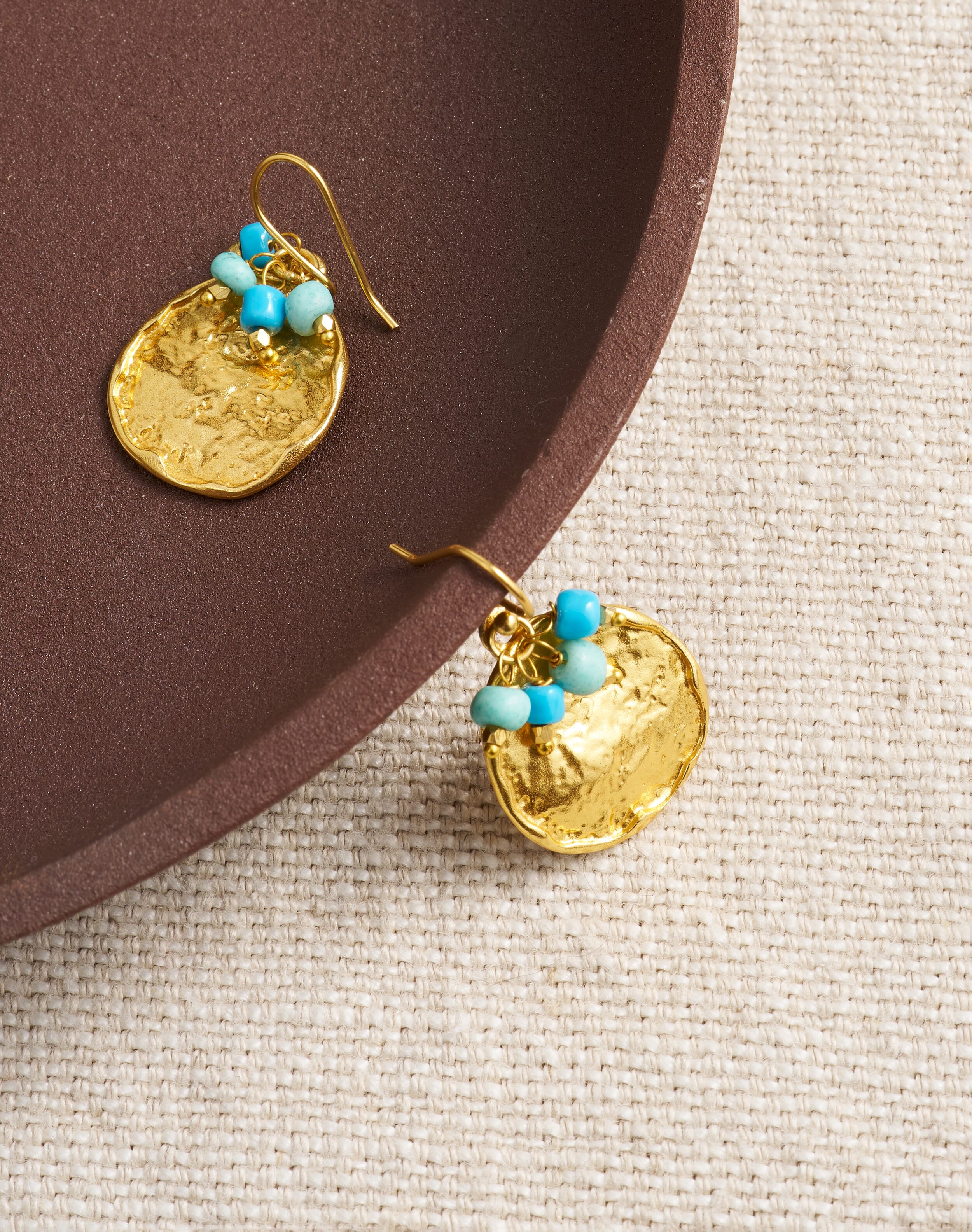 Brora Hammered Disc Earrings &