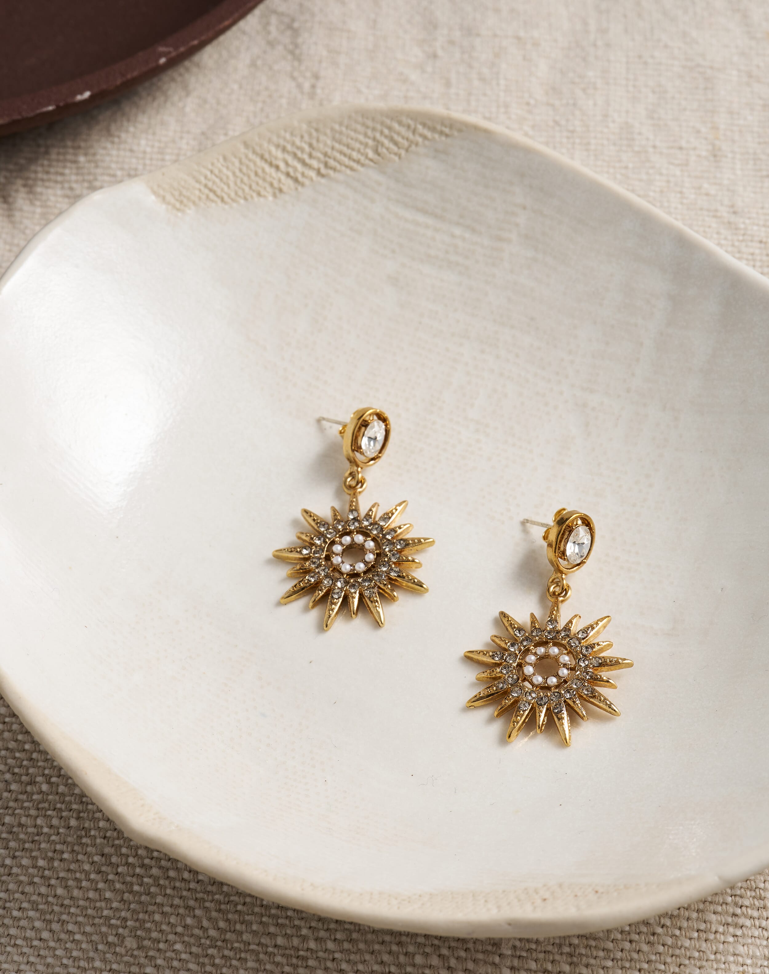 Brora Diamante Star Drop Earrings