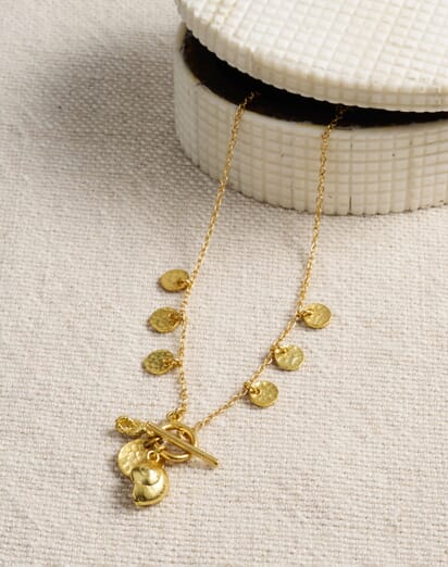 Gold Charm Necklace Women's Accessories Brora Fashion