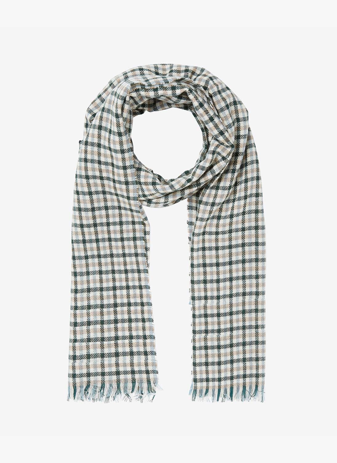 Ivy & Otter Cashmere Checked Chartouche | Scarves | Brora