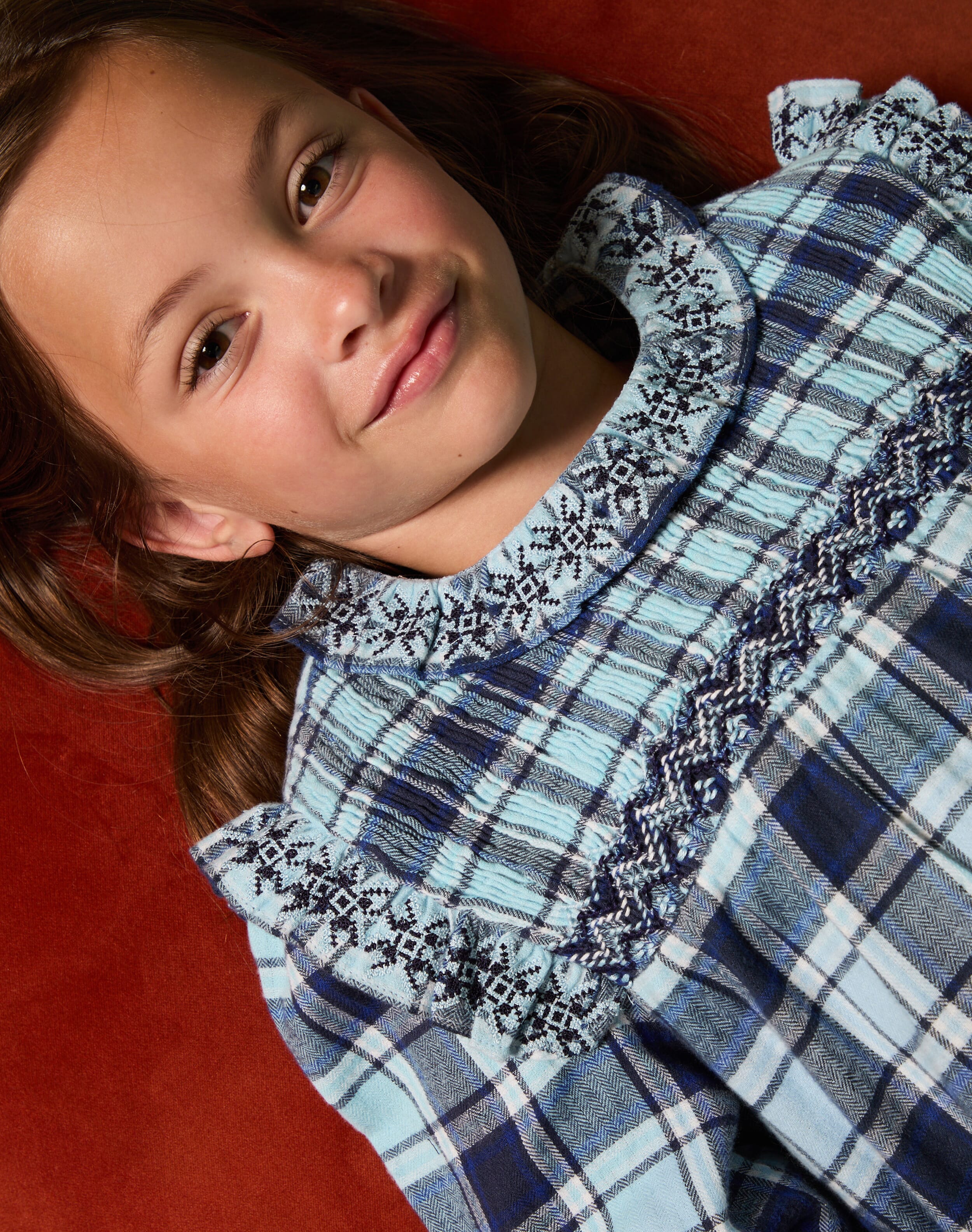 3020038 Blue Check Blouse main image 1