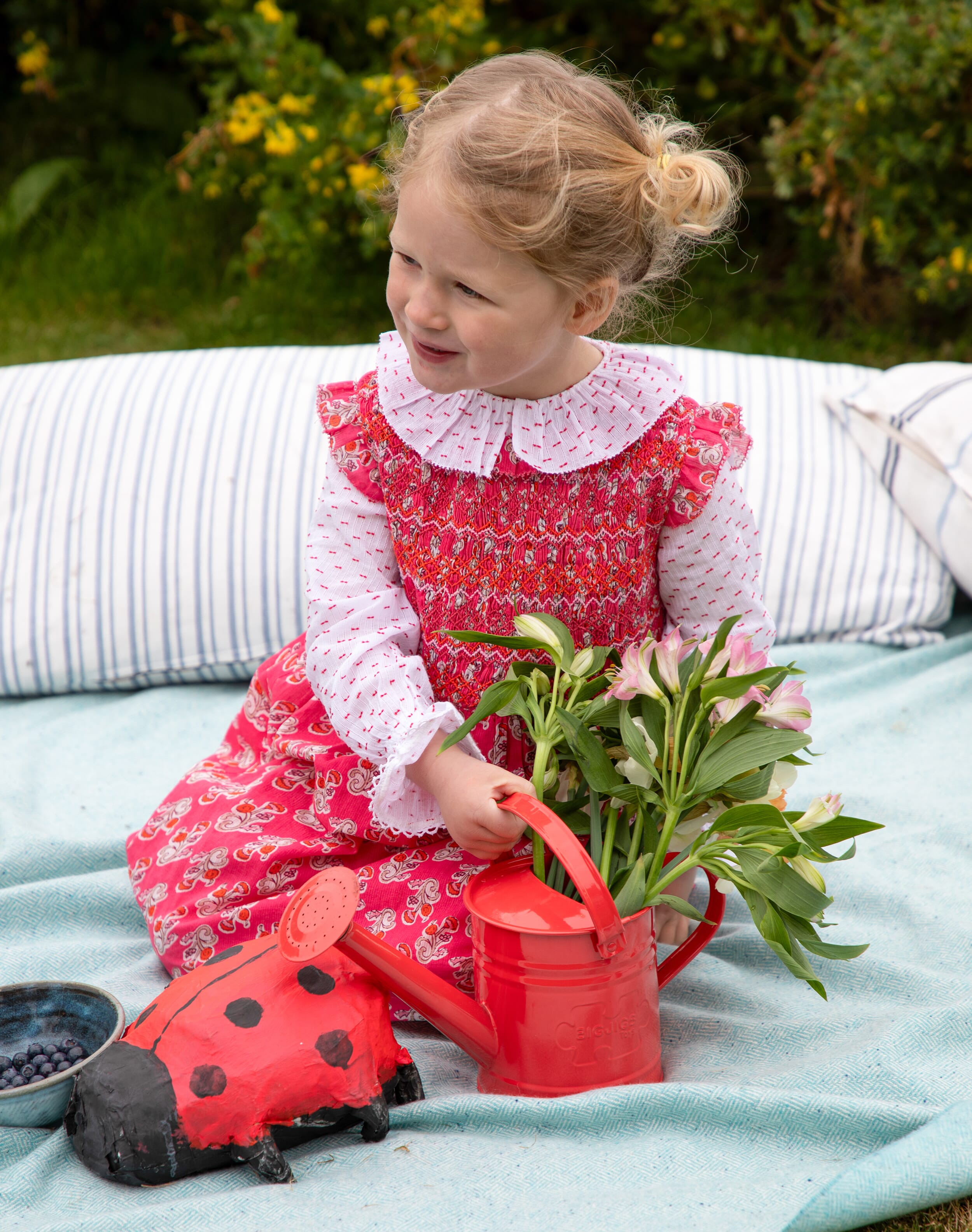 Brora Organic Cotton Dress Raspberry