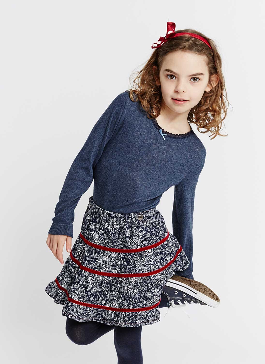 Navy starburst Liberty Print Gypsy Skirt Children's Clothing Brora