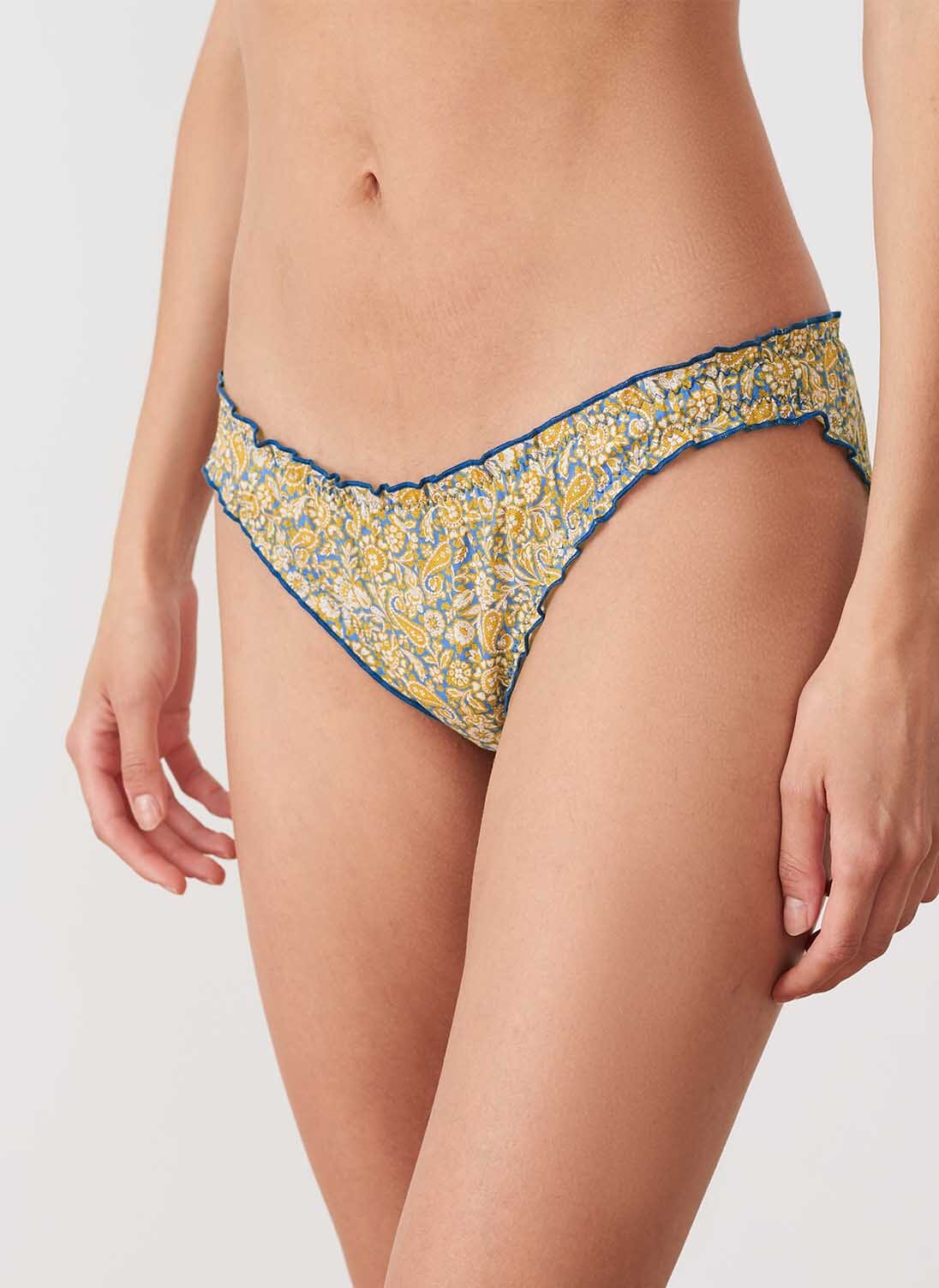 Organic cotton briefs in Liberty Paisley print - fully compostable