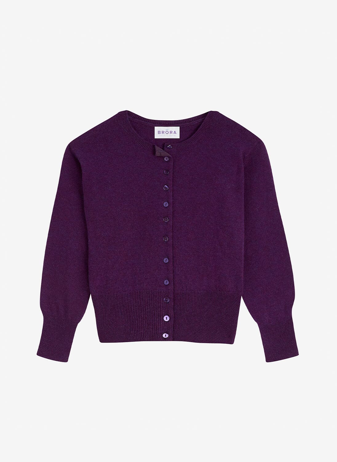 Grape Cashmere Cropped Cardigan | Women's Cardigans | Brora