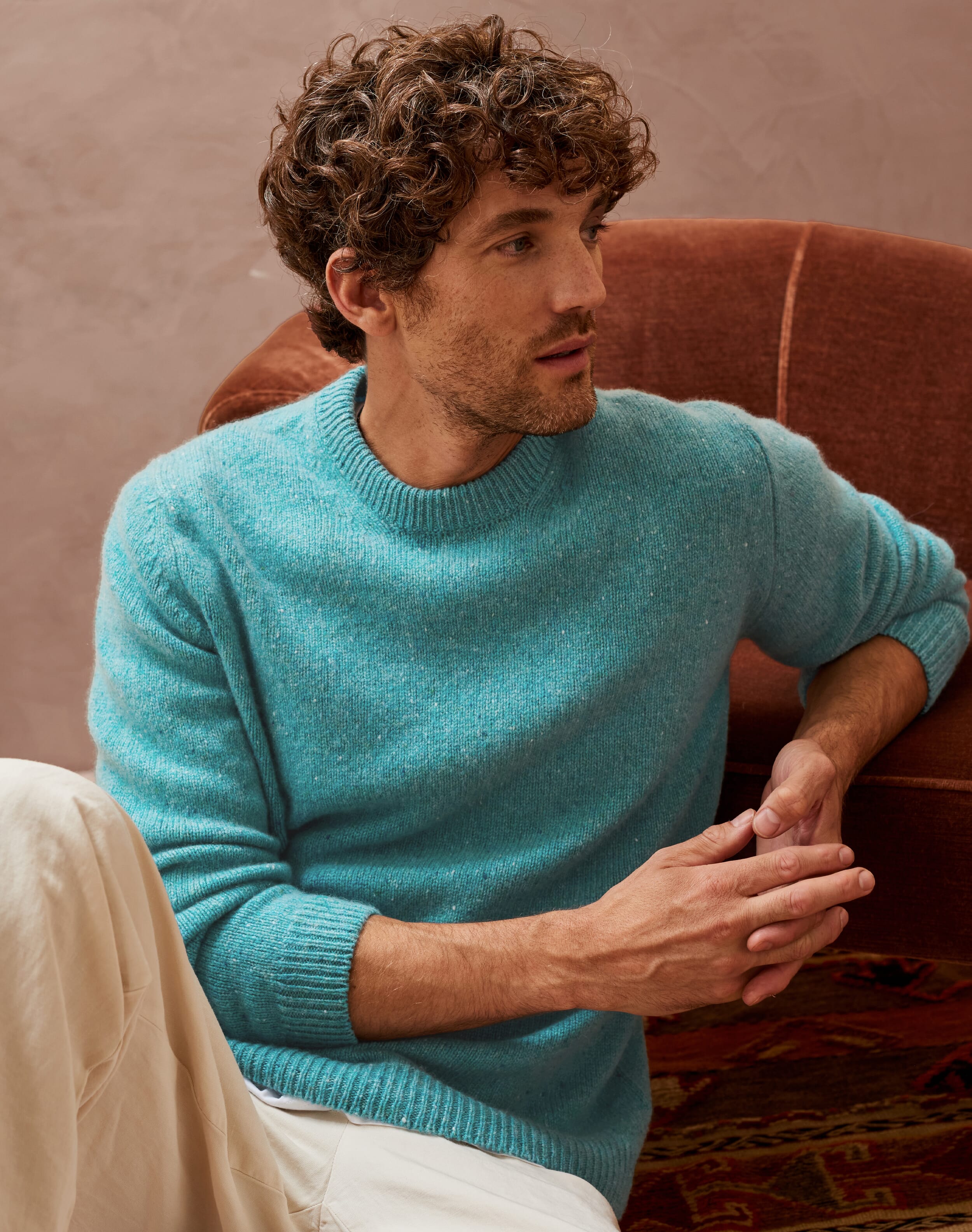 Brora Cashmere Donegal Jumper Ocean