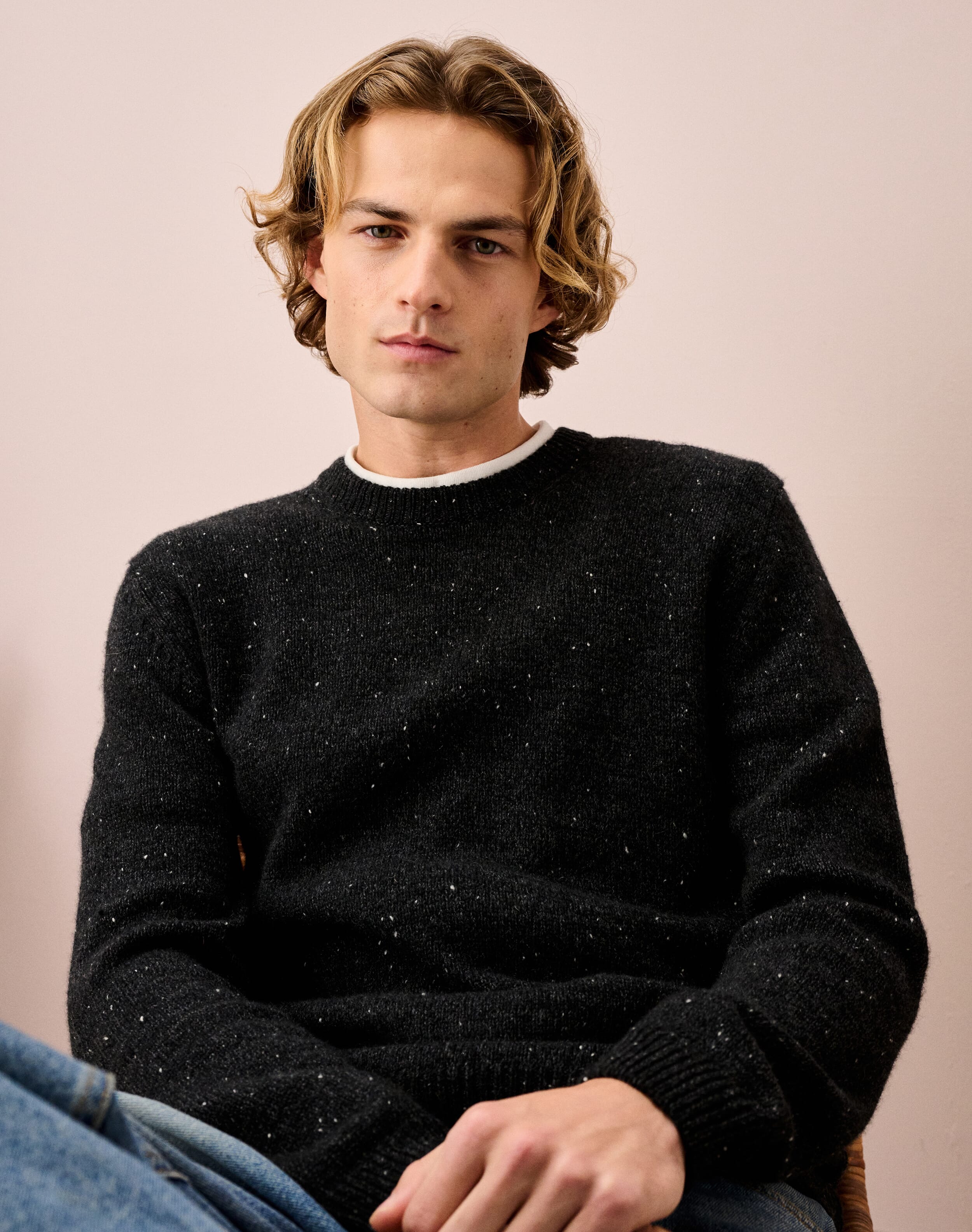 Brora Cashmere Donegal Jumper Charcoal