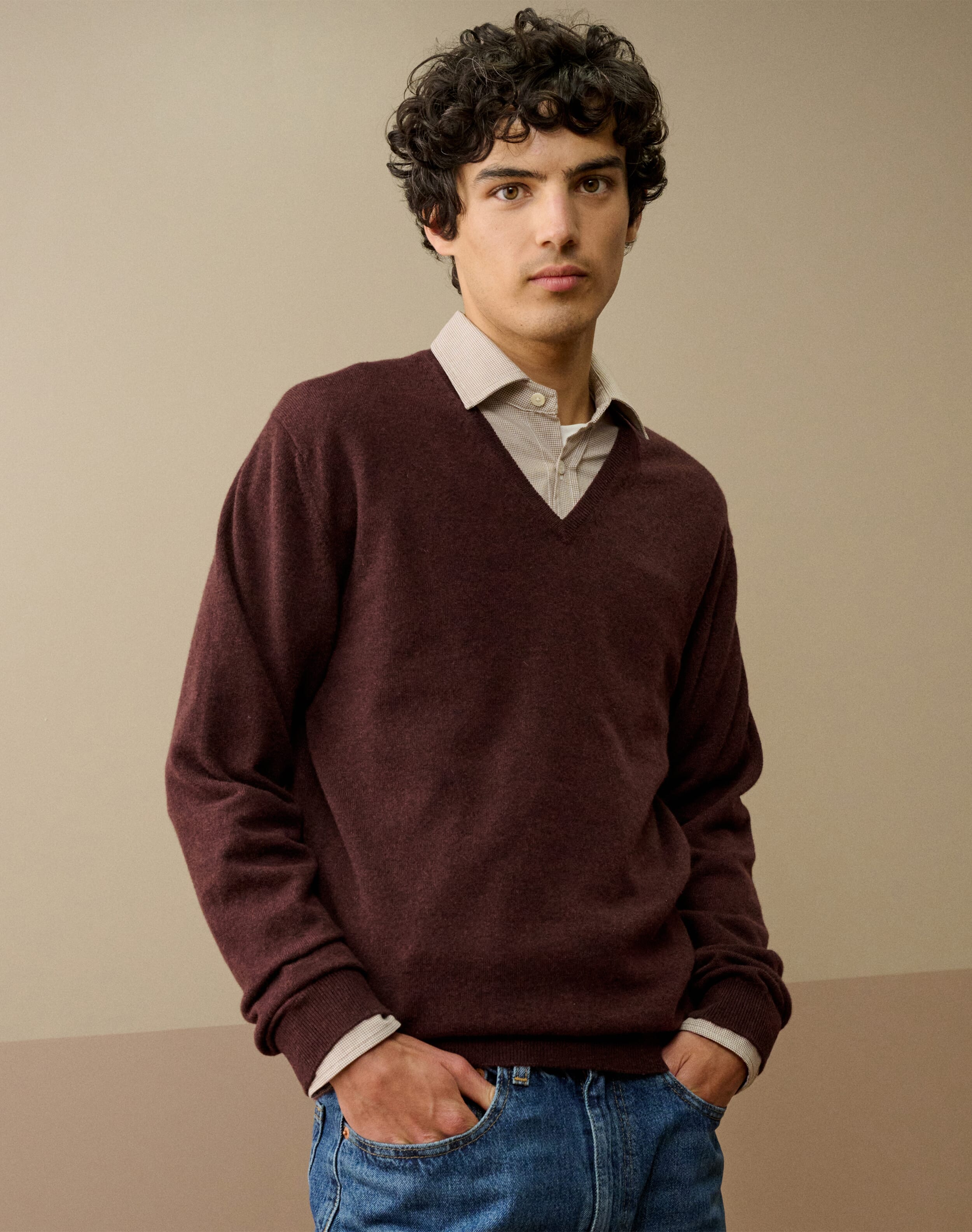 Brora Cashmere V Neck Jumper Ivy - 3