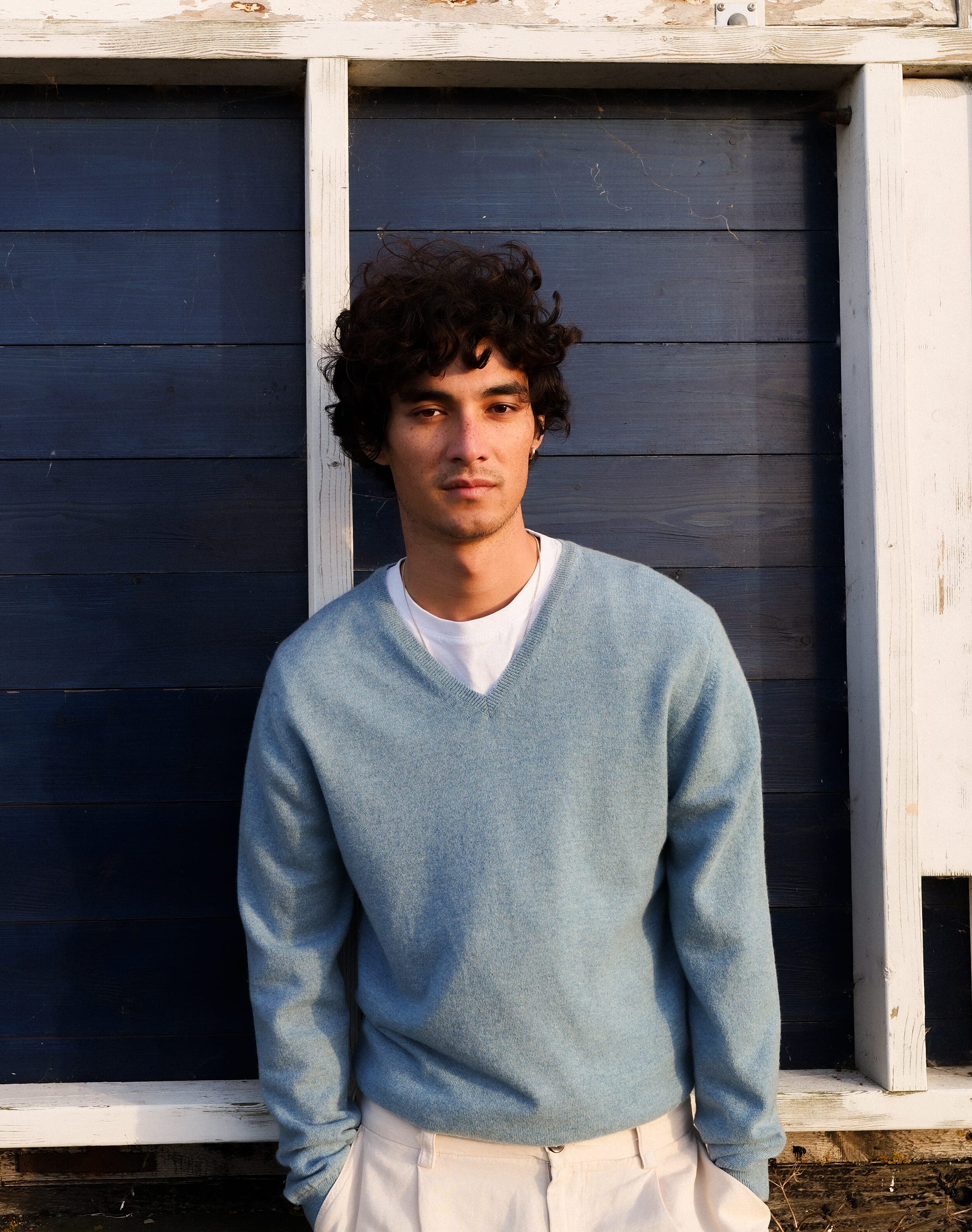 Brora Cashmere V Neck Jumper Nimbus
