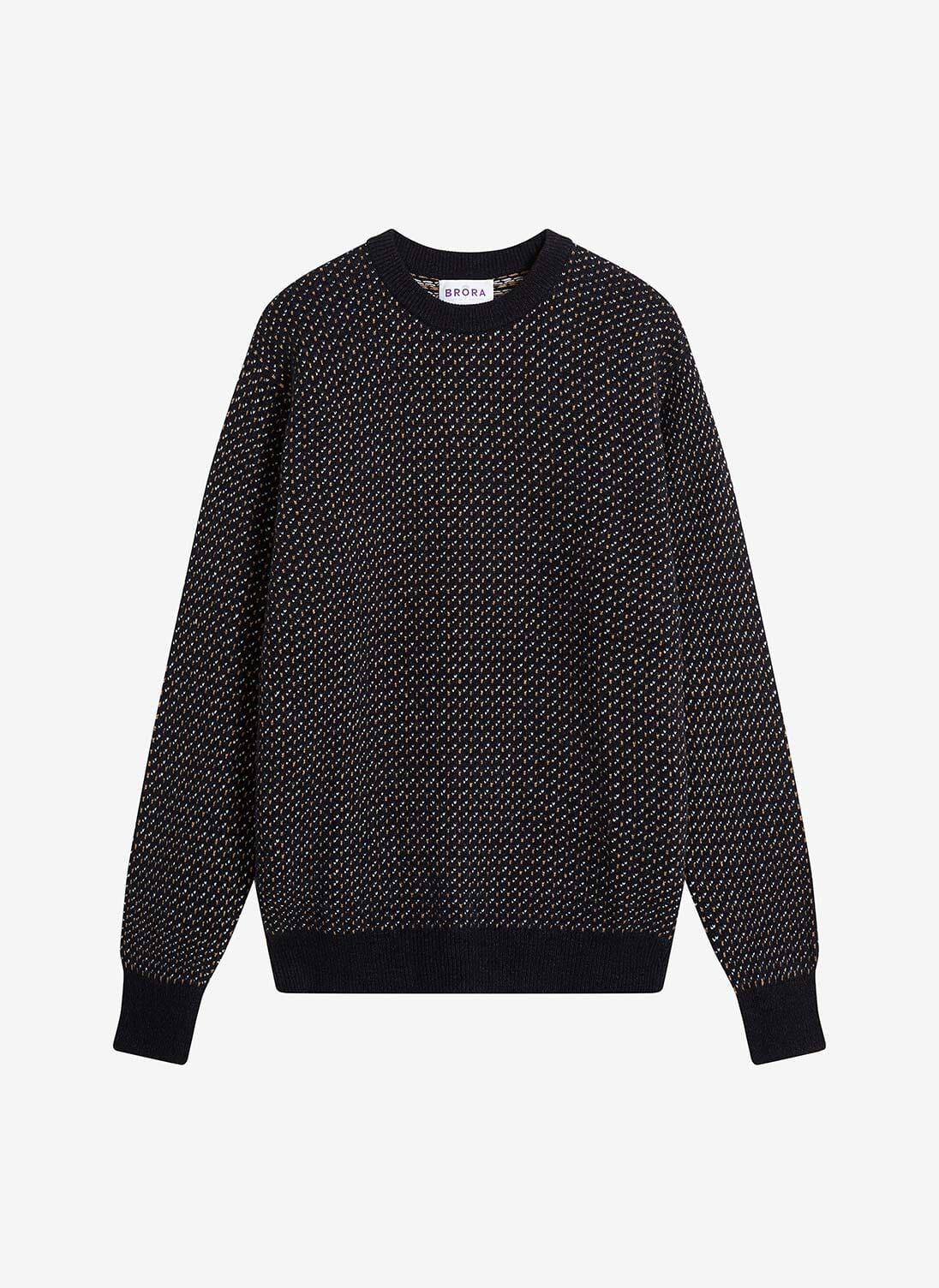 Cashmere Norwegian Jumper in Midnight | Men's Jumpers | Brora