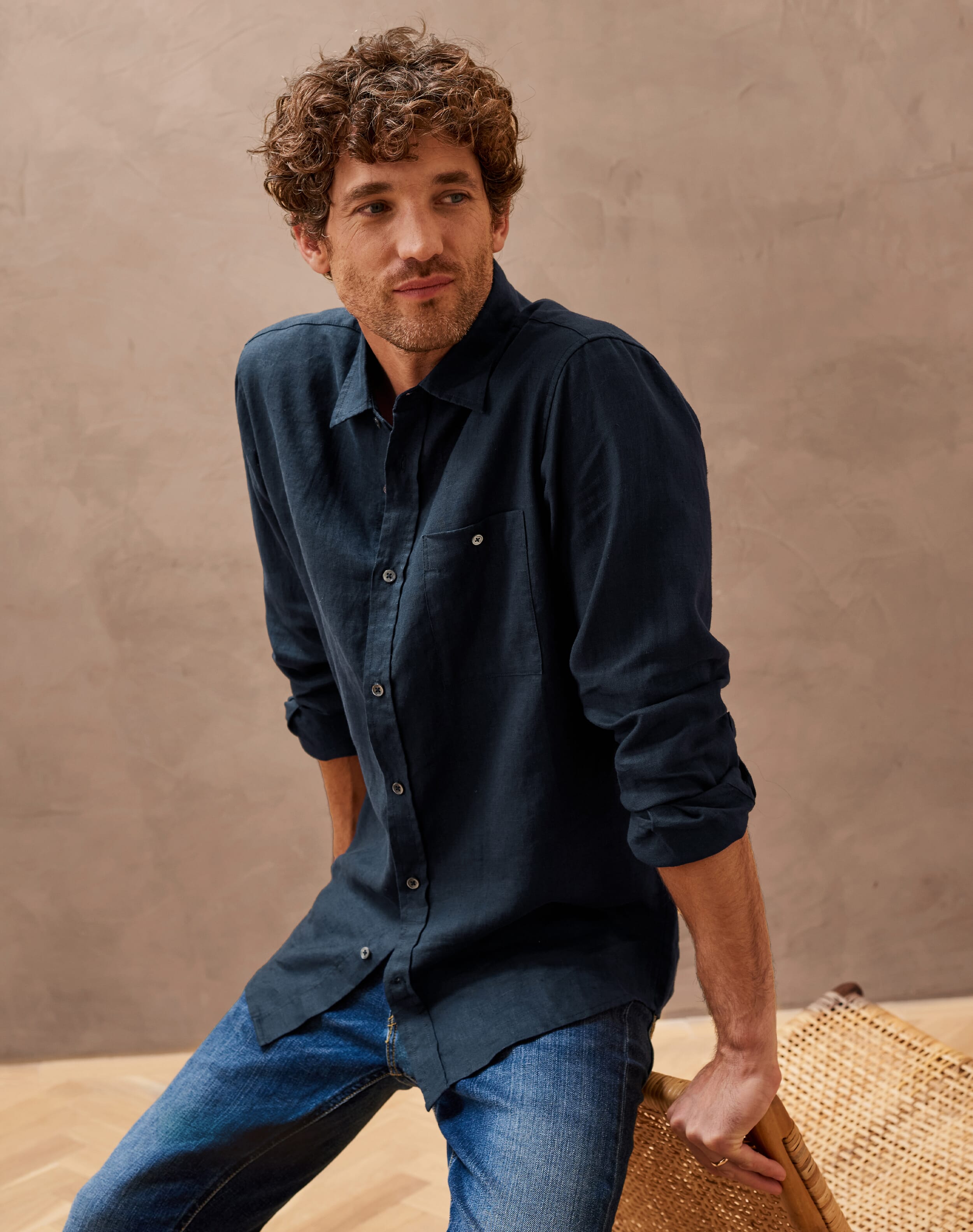 Brora Laundered Linen Shirt