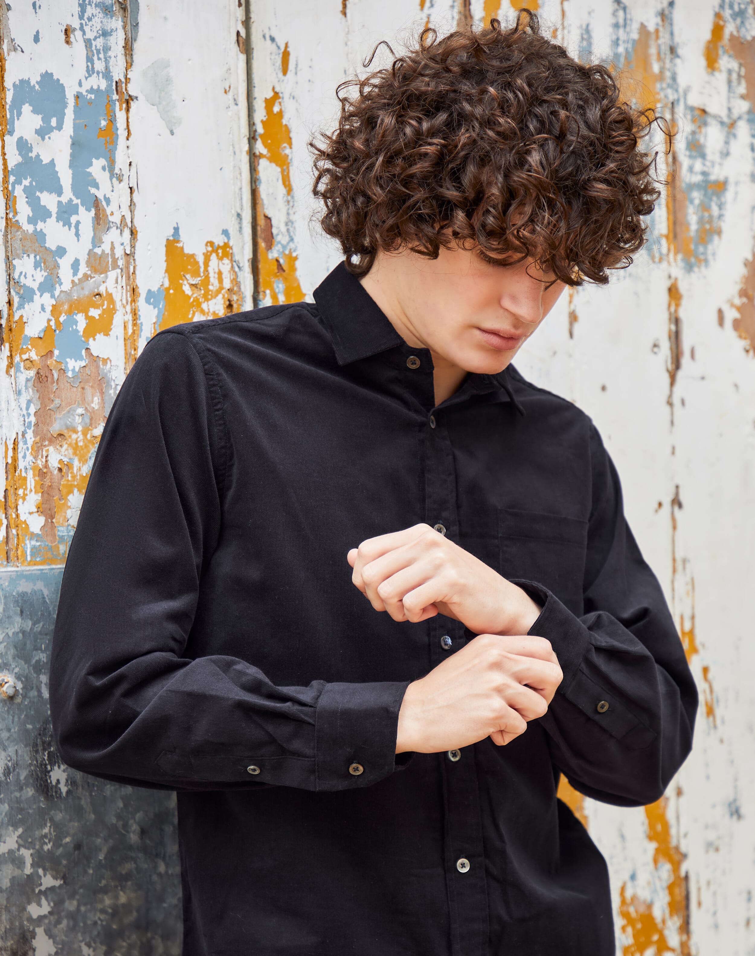 Black Needlecord Shirt | Men's Shirts | Brora Sale