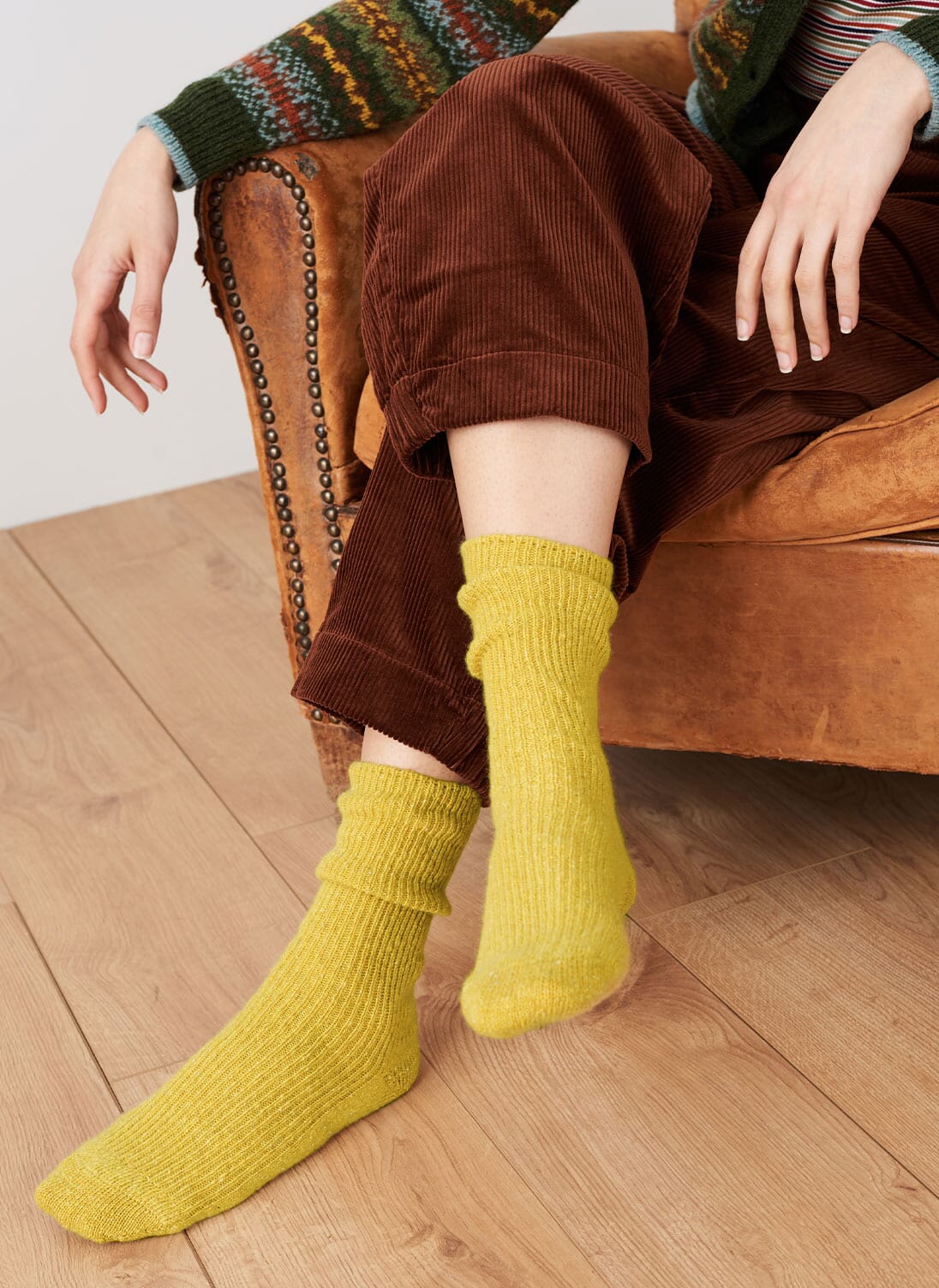 Sulphur Cashmere Donegal Socks Women's Cashmere Socks Brora