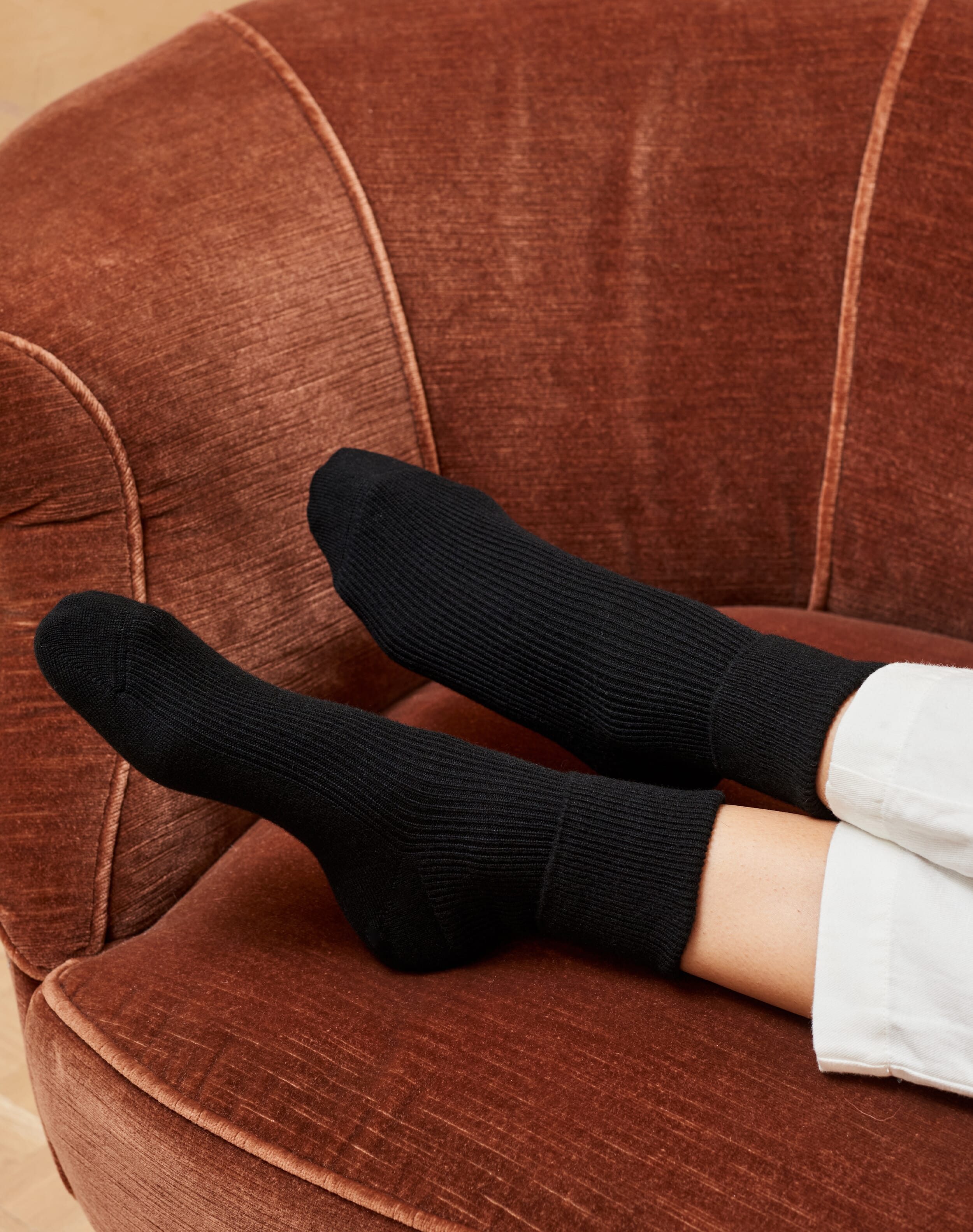 Women's Cashmere Socks Black