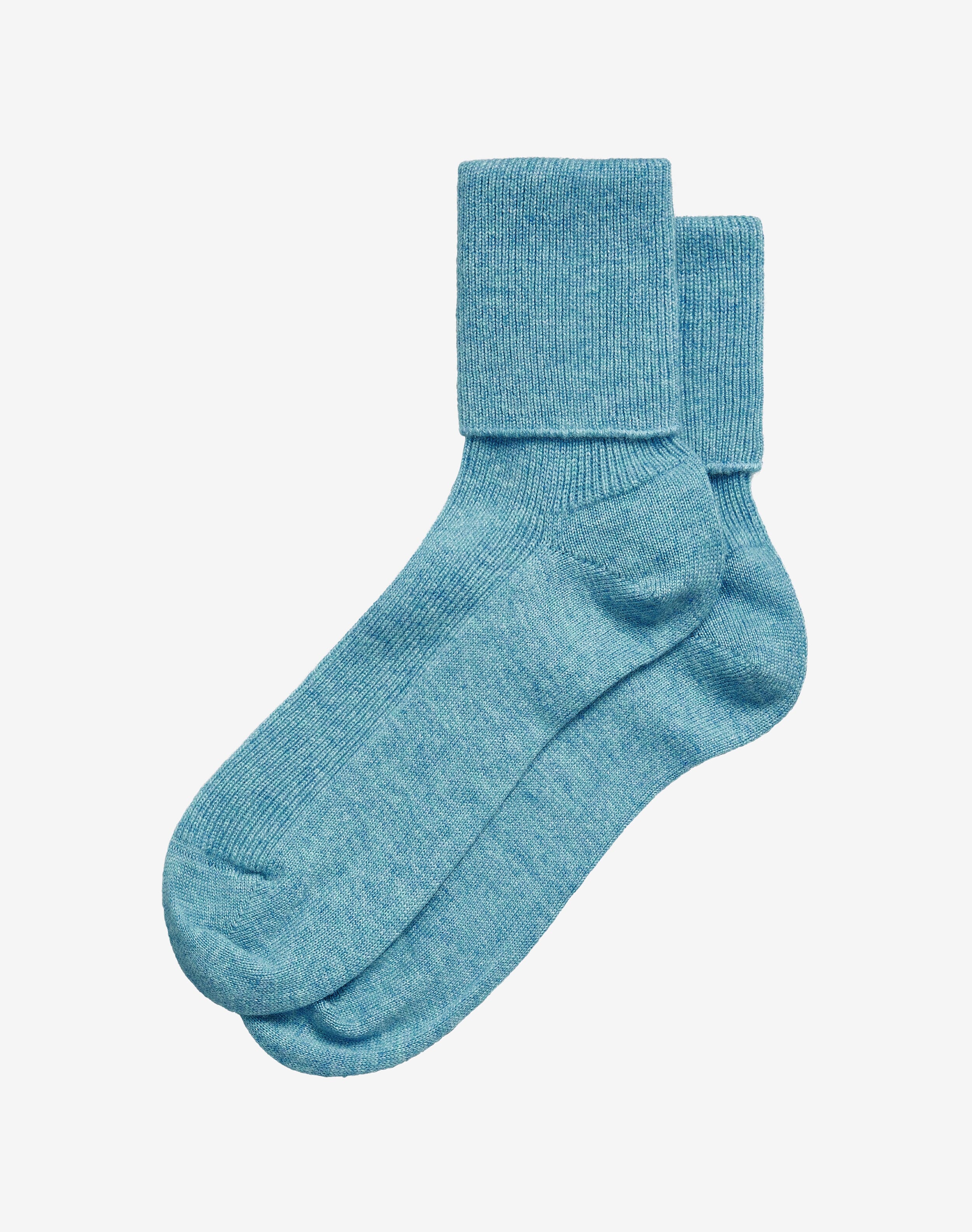 Women's Cashmere Socks in Aquamarine | Cashmere Accessories | Brora