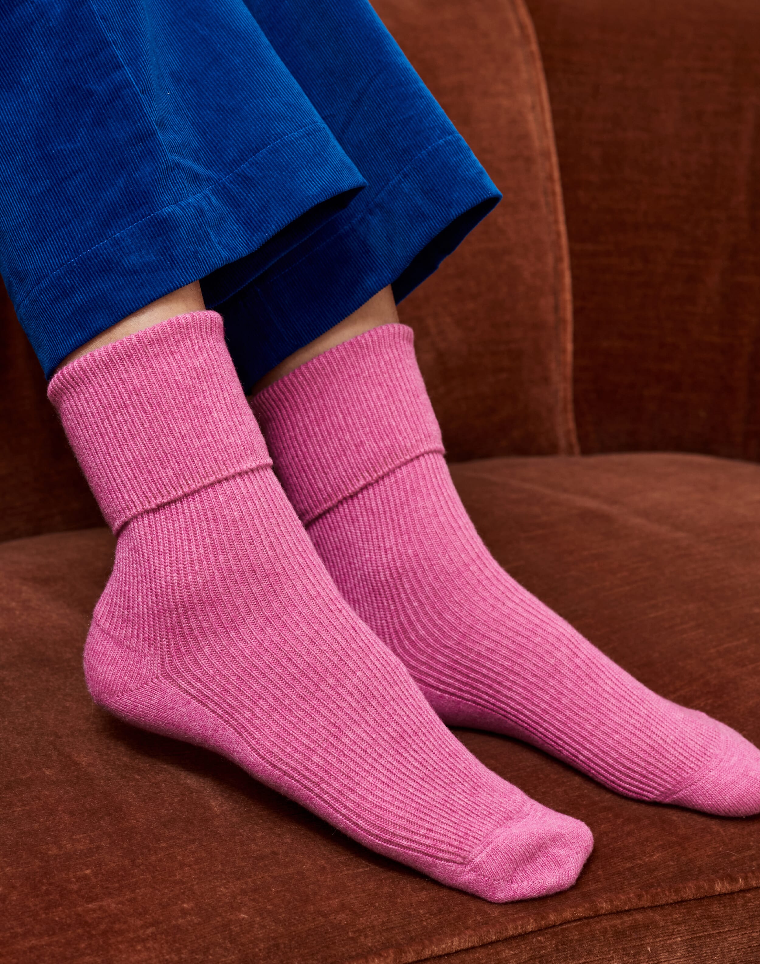 Women's Cashmere Socks Sweet pea