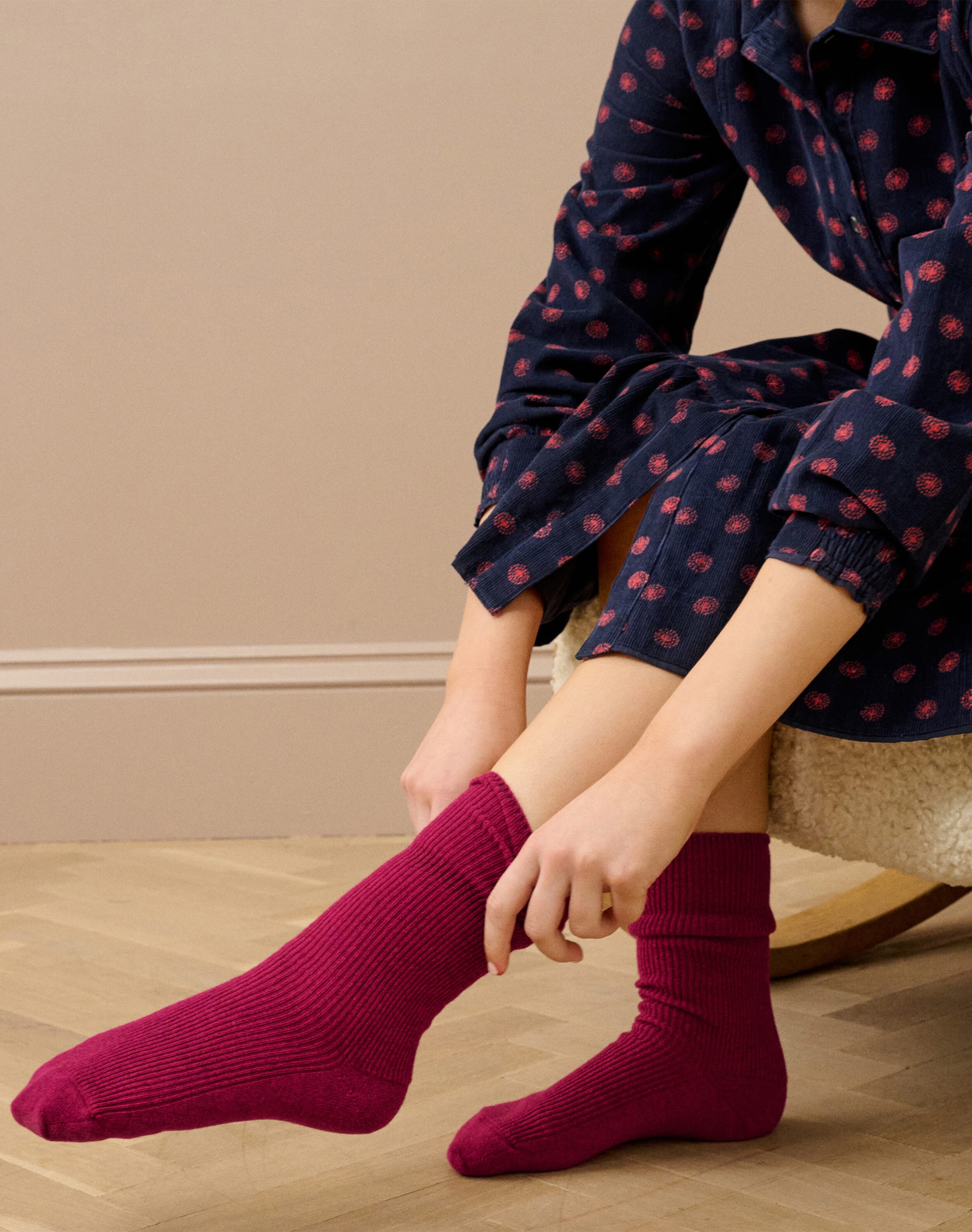 Brora Women's Cashmere Socks Sorrel