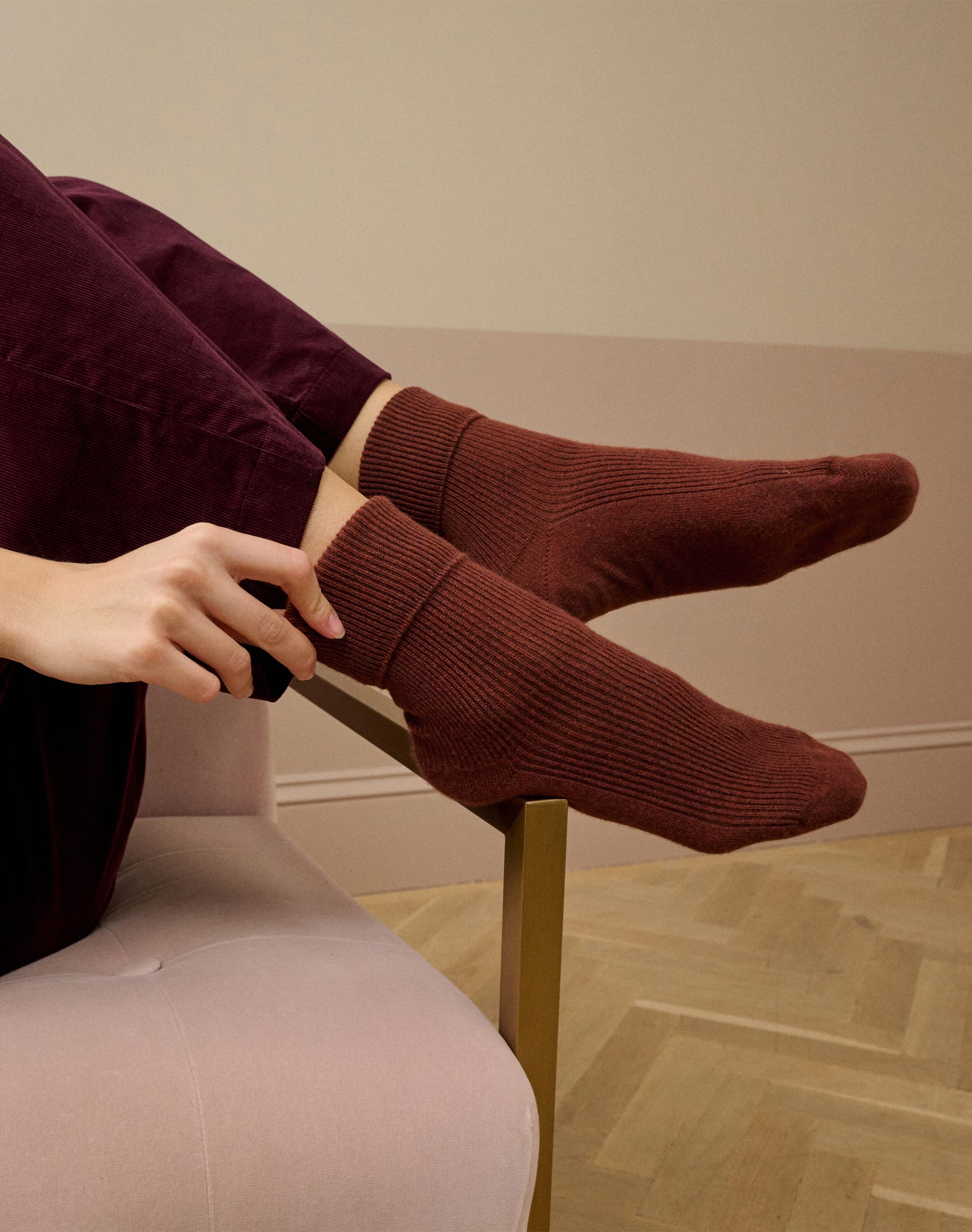 Brora Women's Cashmere Socks Sorrel