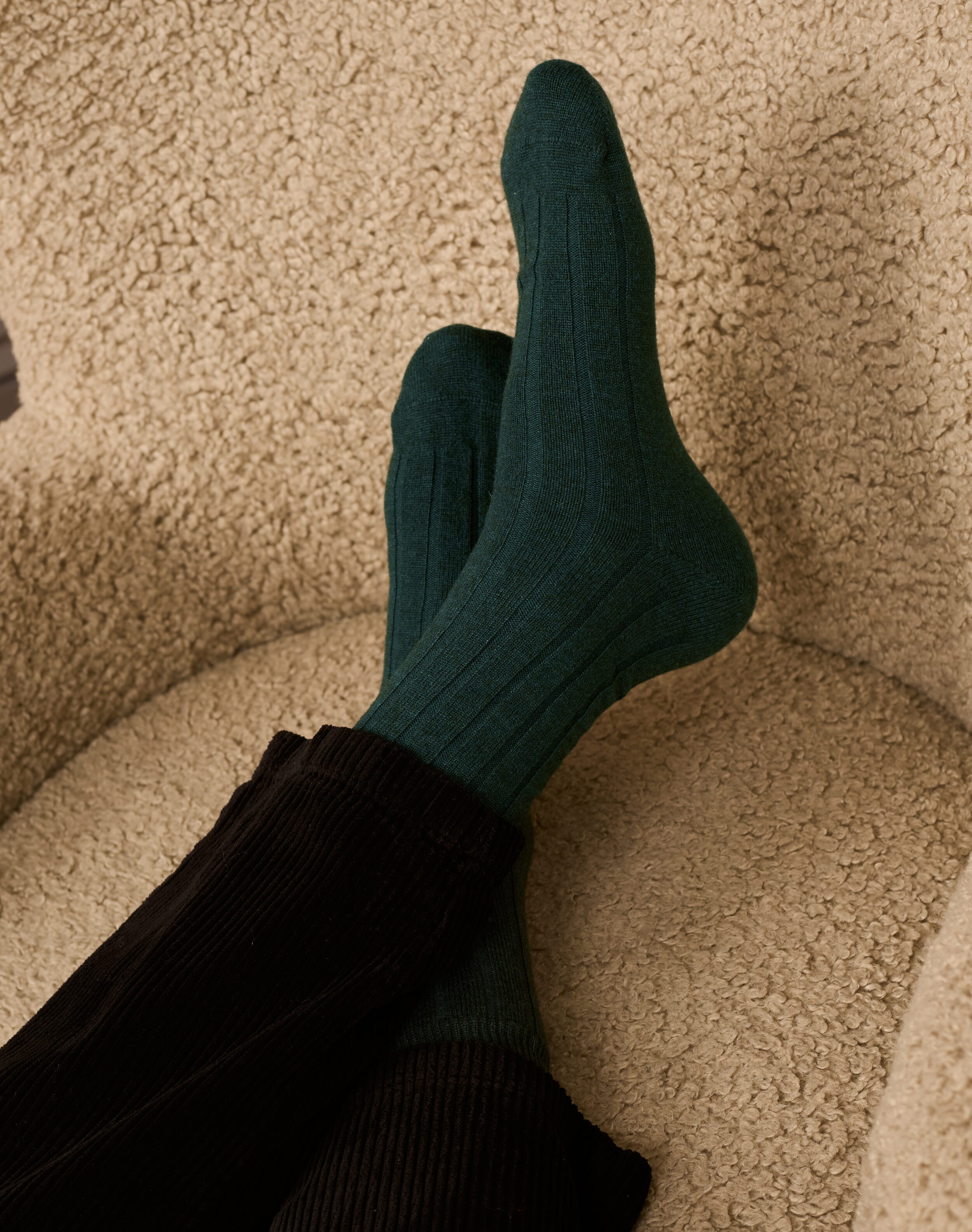 Men s Cashmere Socks Forest