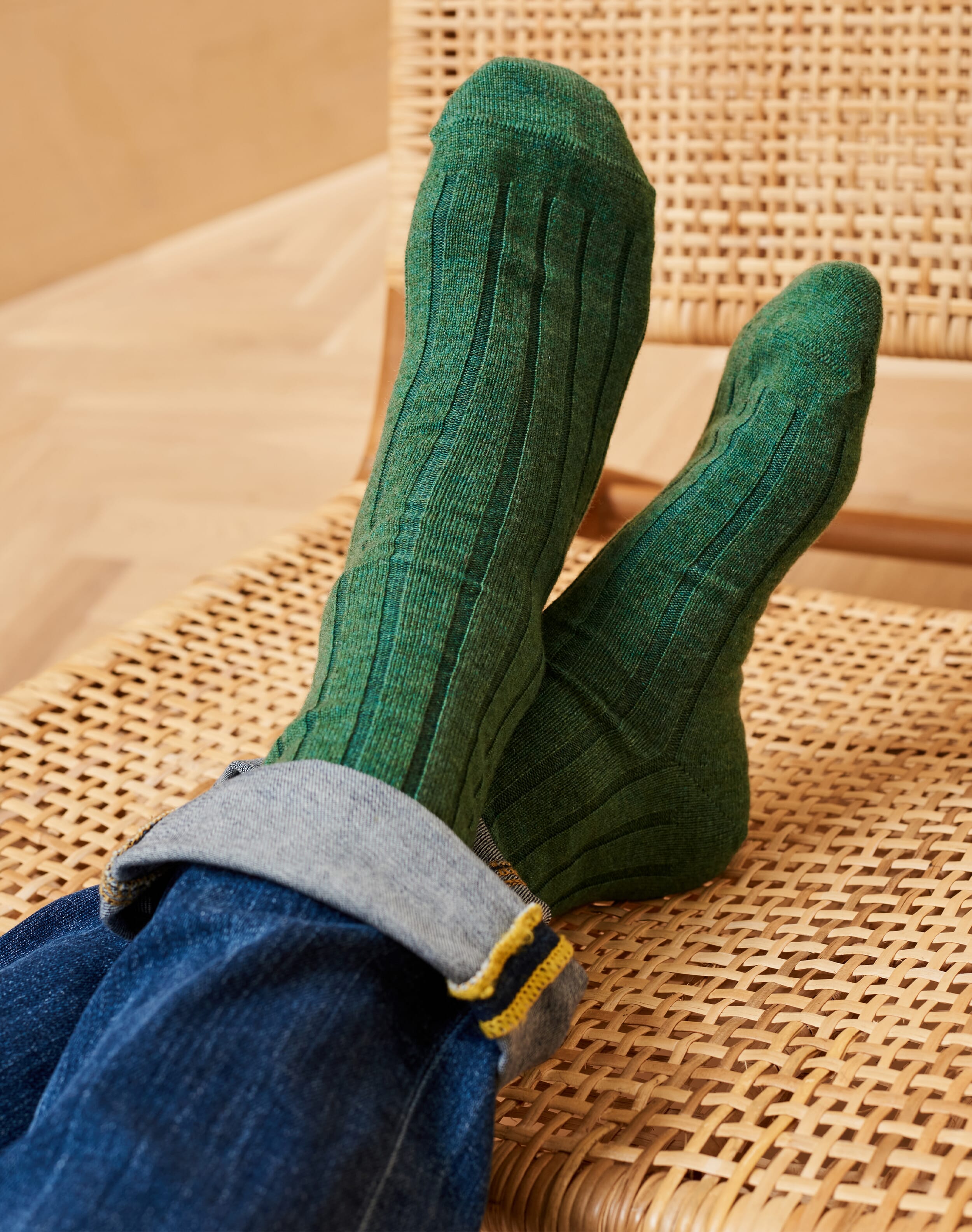 Men s Cashmere Socks Leaf