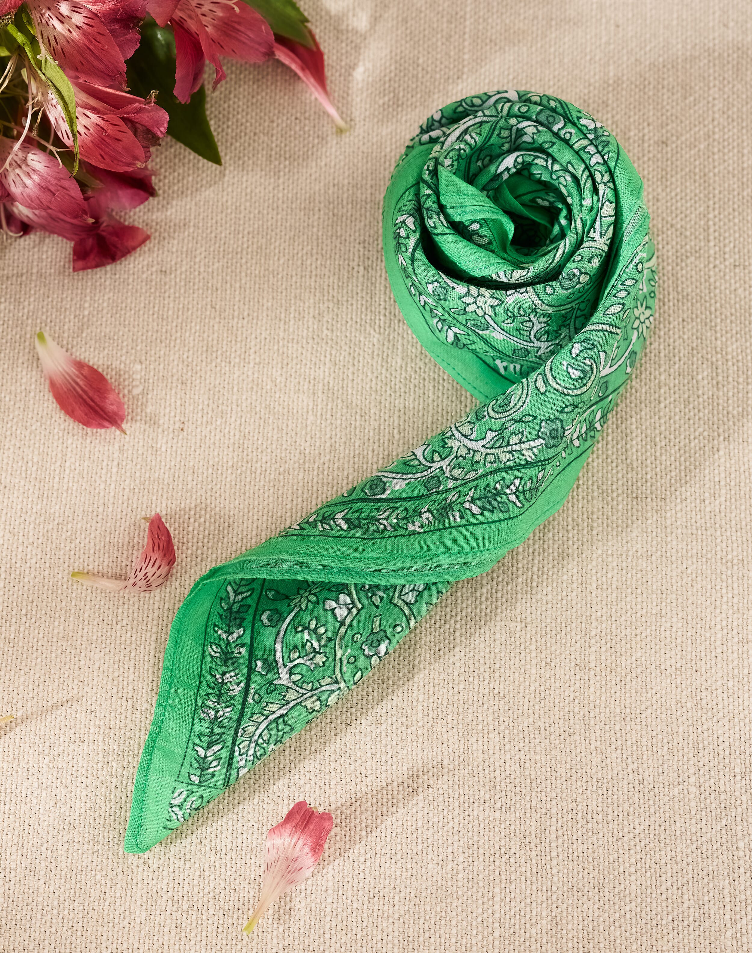 Brora Organic Cotton Patchwork Square Apple &