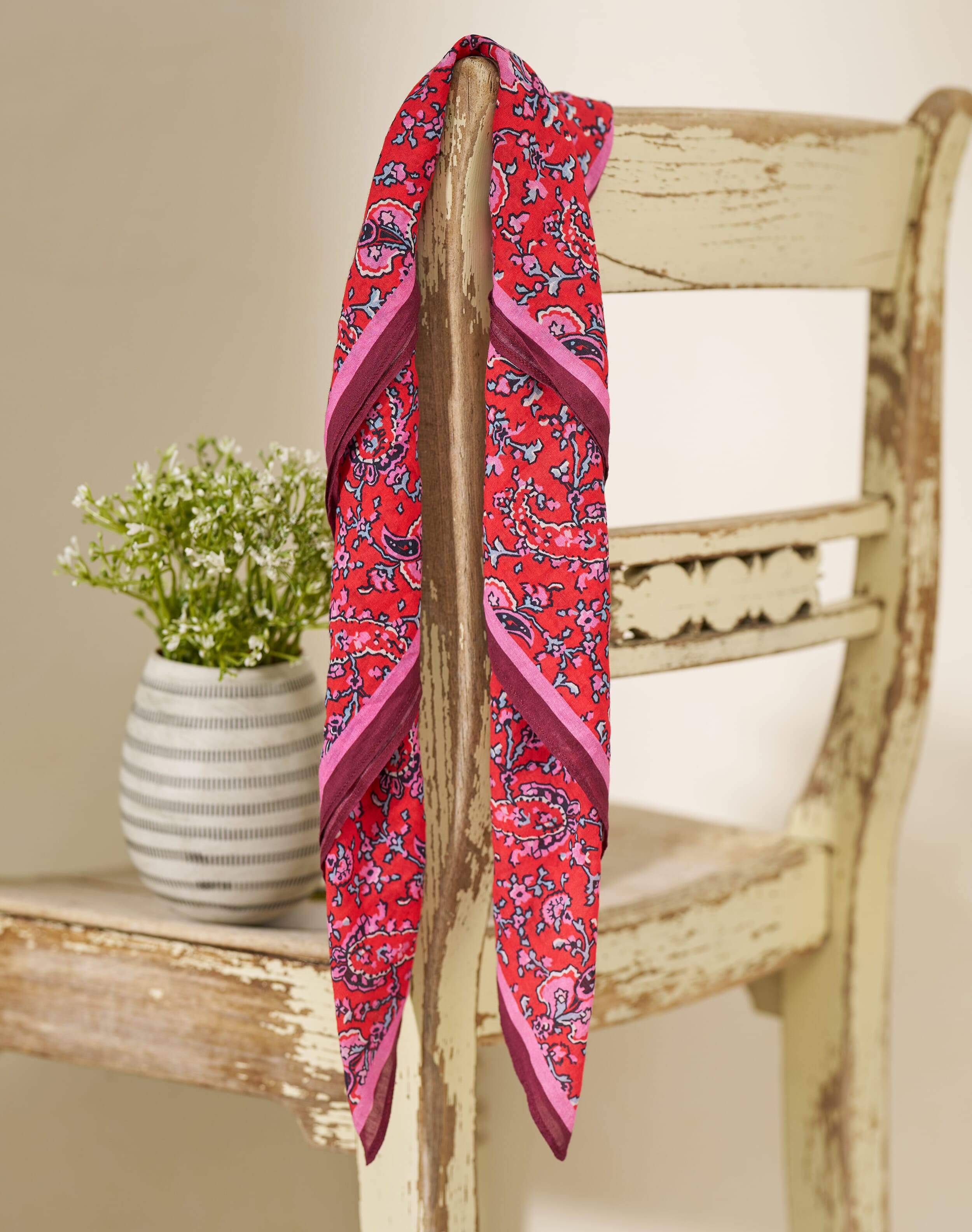 Brora Silk Cotton Square Geranium