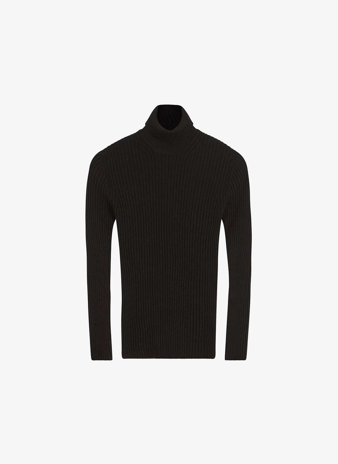 Cashmere Skinny Rib Polo Neck Brora