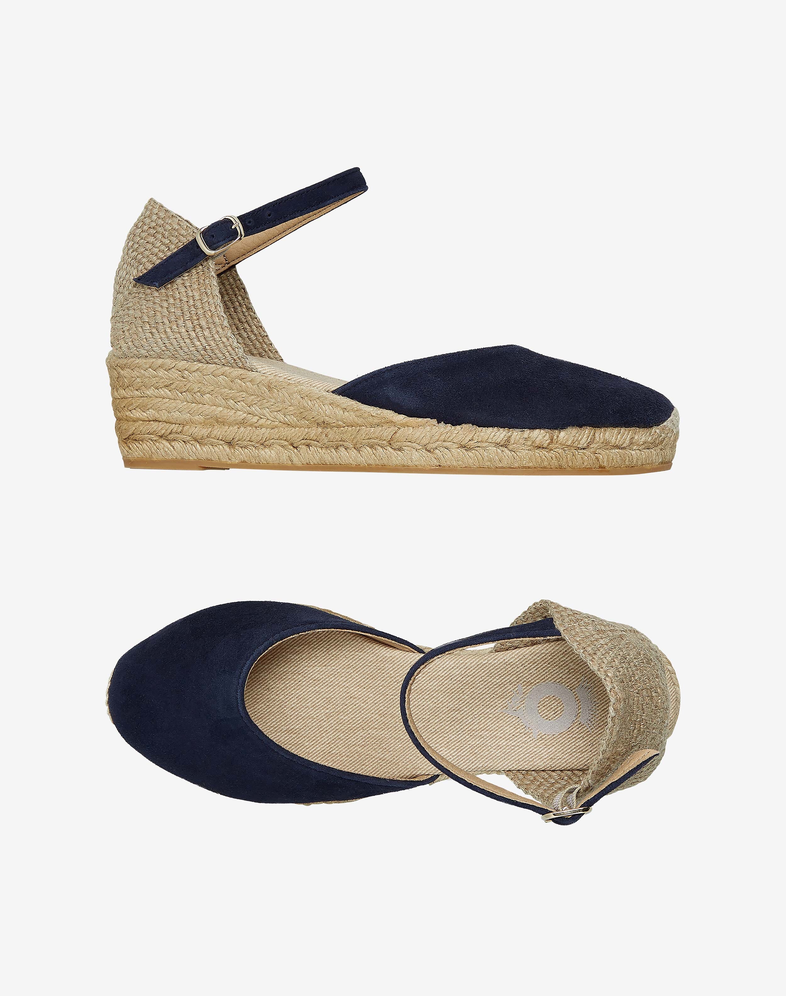 navy espadrilles wedges