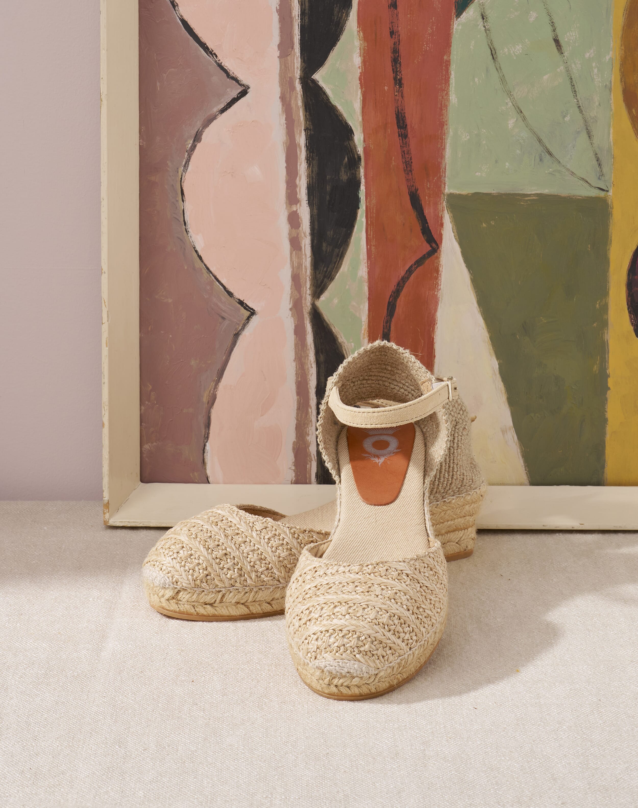 Brora Raffia Wedge Espadrilles Natural