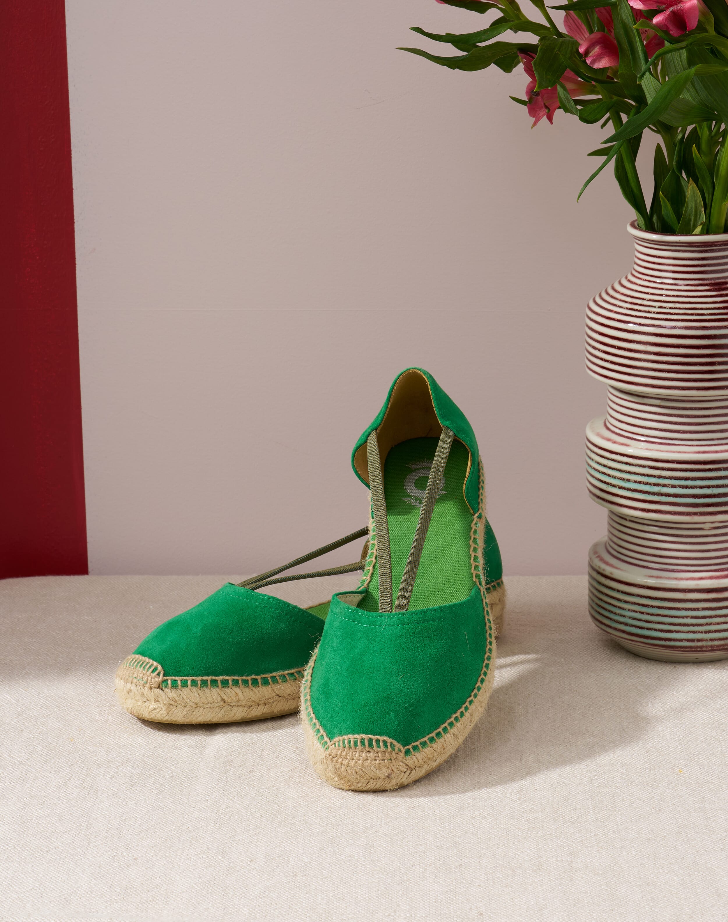 Brora Suede Espadrilles Emerald