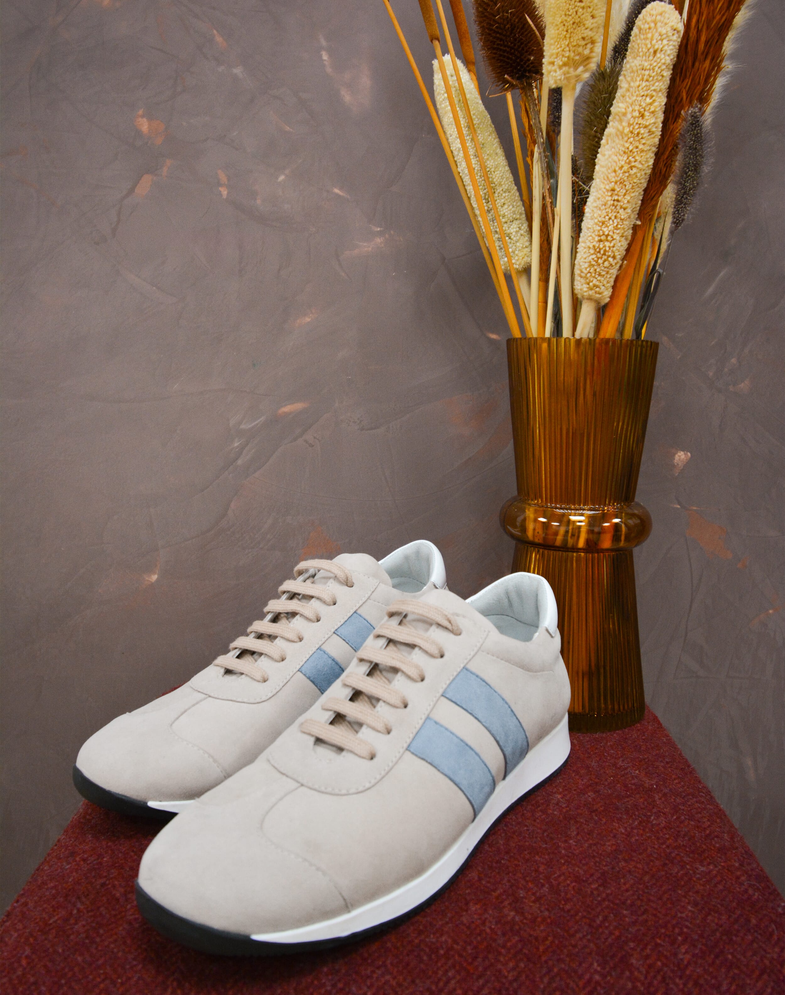 Suede Stripe Trainers Sand